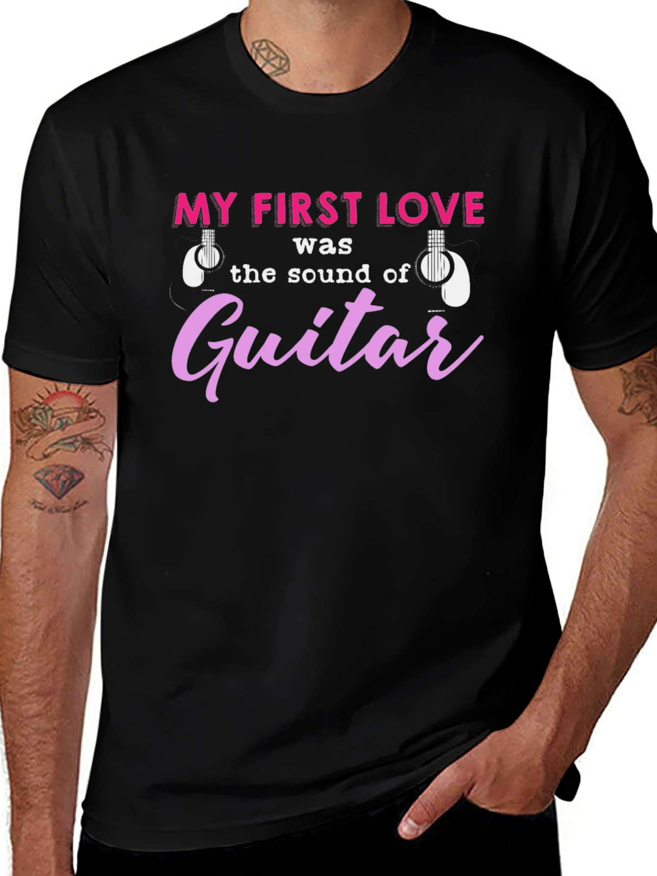 Guitar Lovers Tee - My First Love Was Guitar