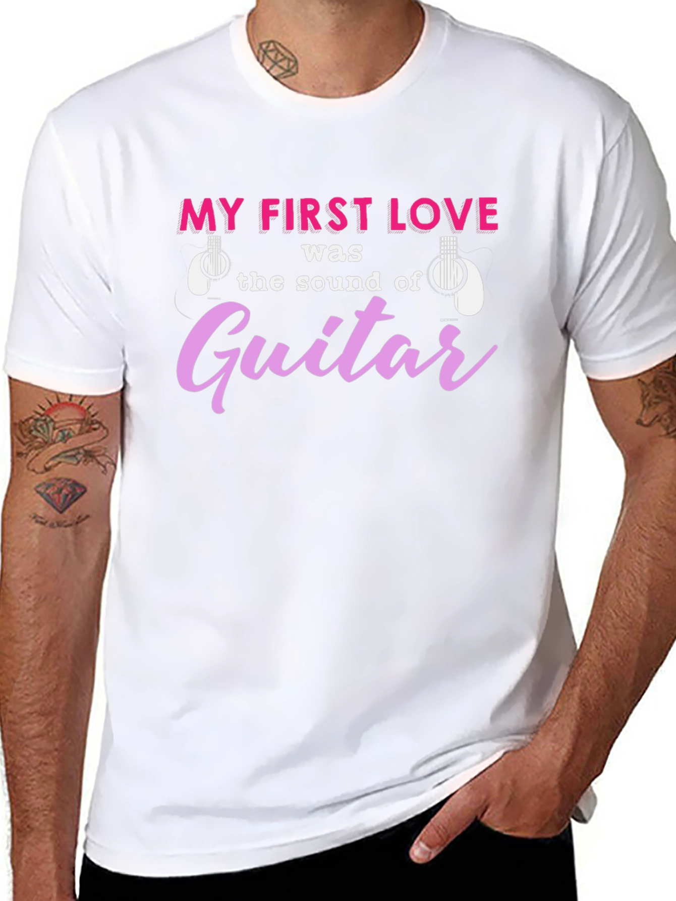 Guitar Lovers Tee - My First Love Was Guitar