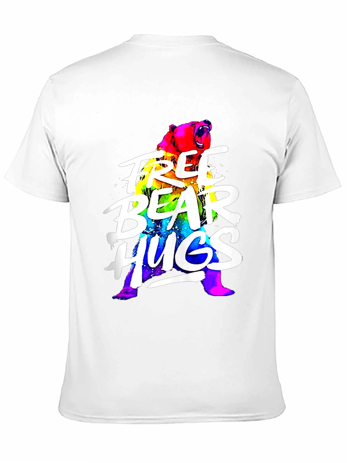 Free Bear Hugs Graphic T-Shirt - Black