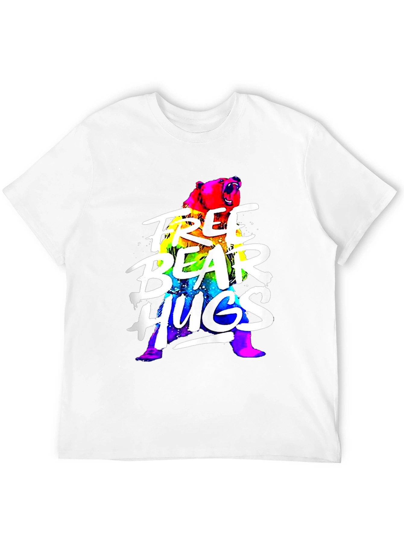 Free Bear Hugs Graphic T-Shirt - Black