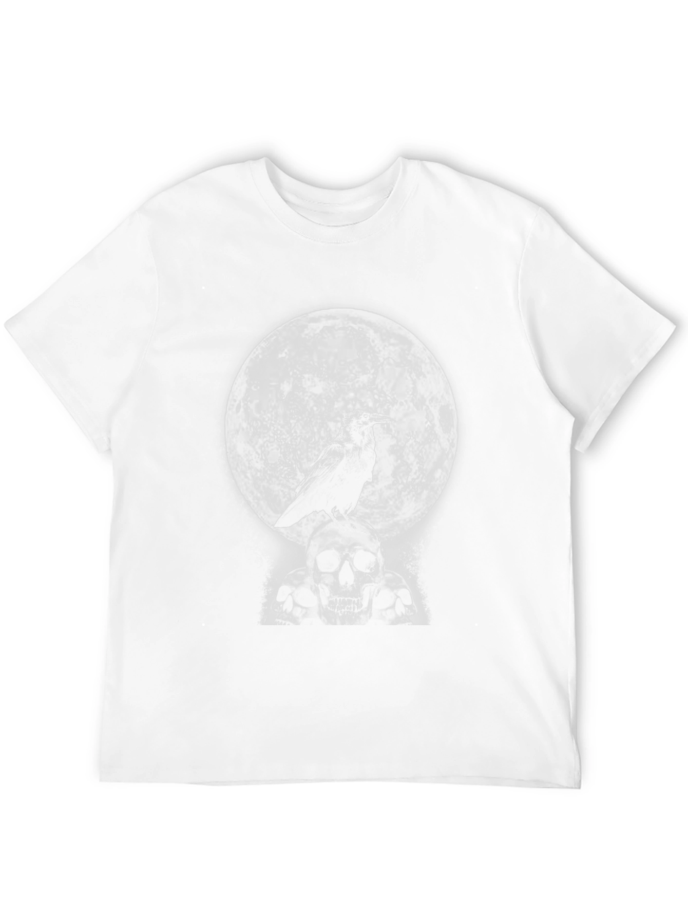 Raven Skull Moon Graphic T-Shirt