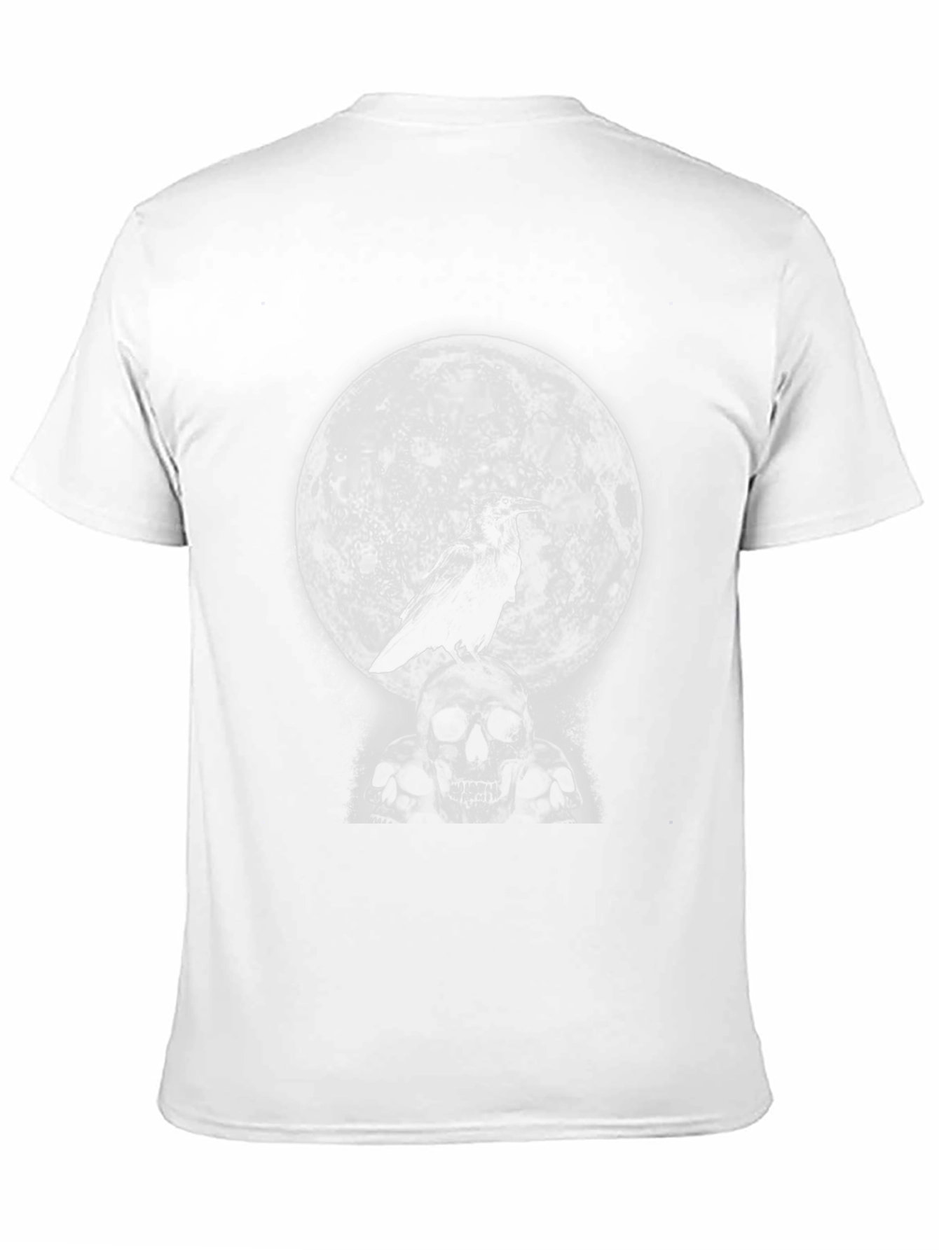 Raven Skull Moon Graphic T-Shirt