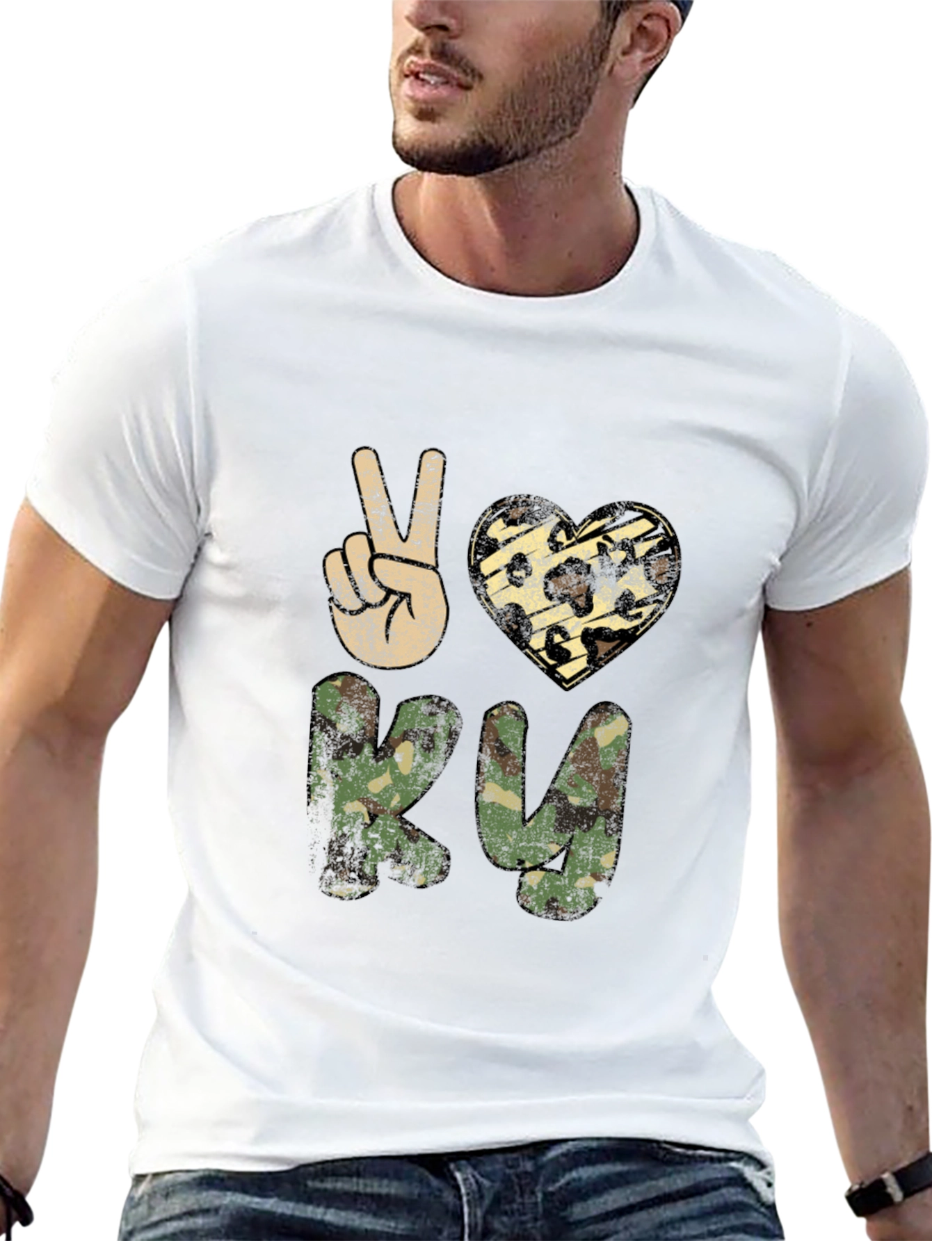 Peace Love RV Camo T-Shirt