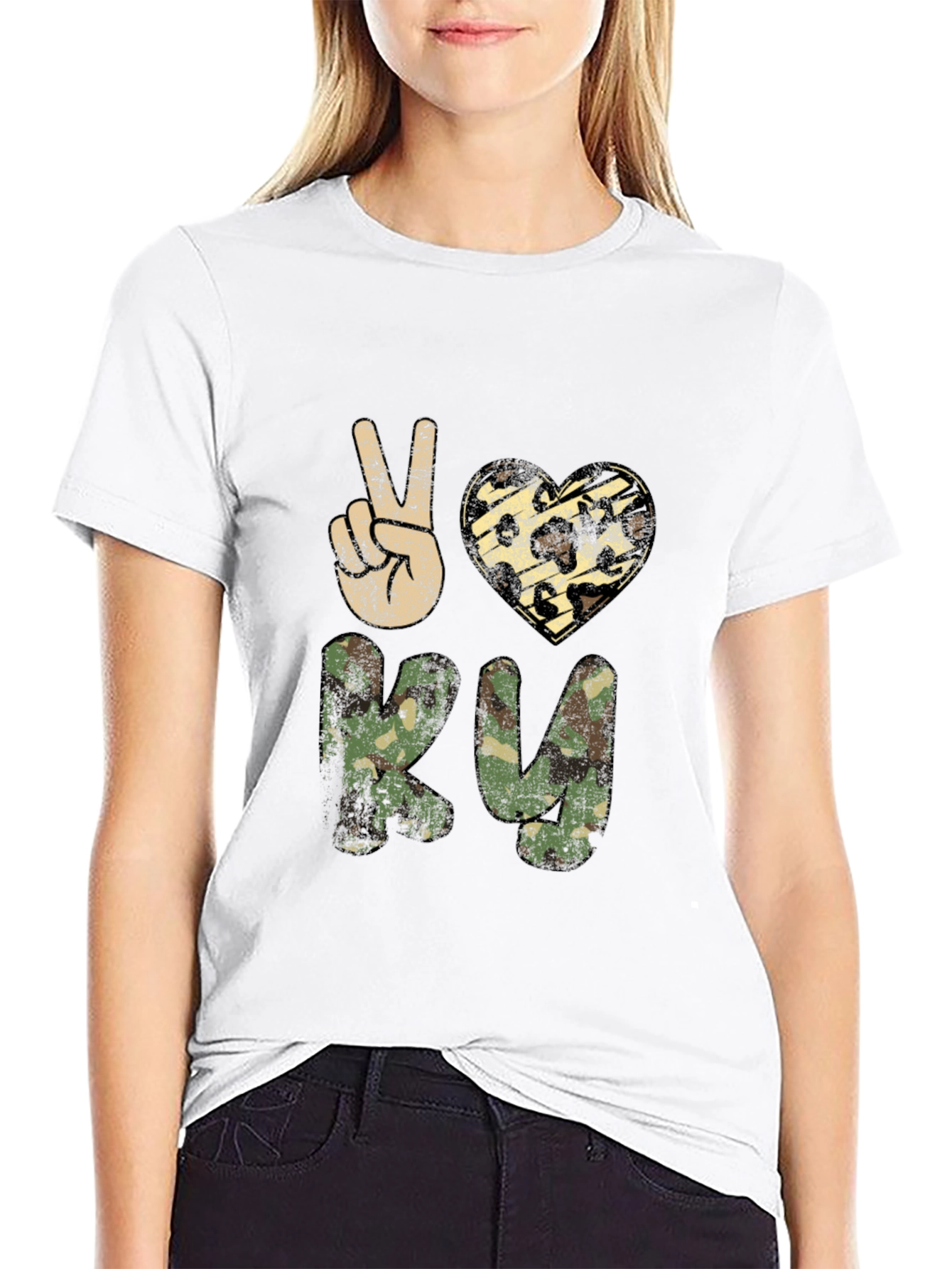 Peace Love RV Camo T-Shirt