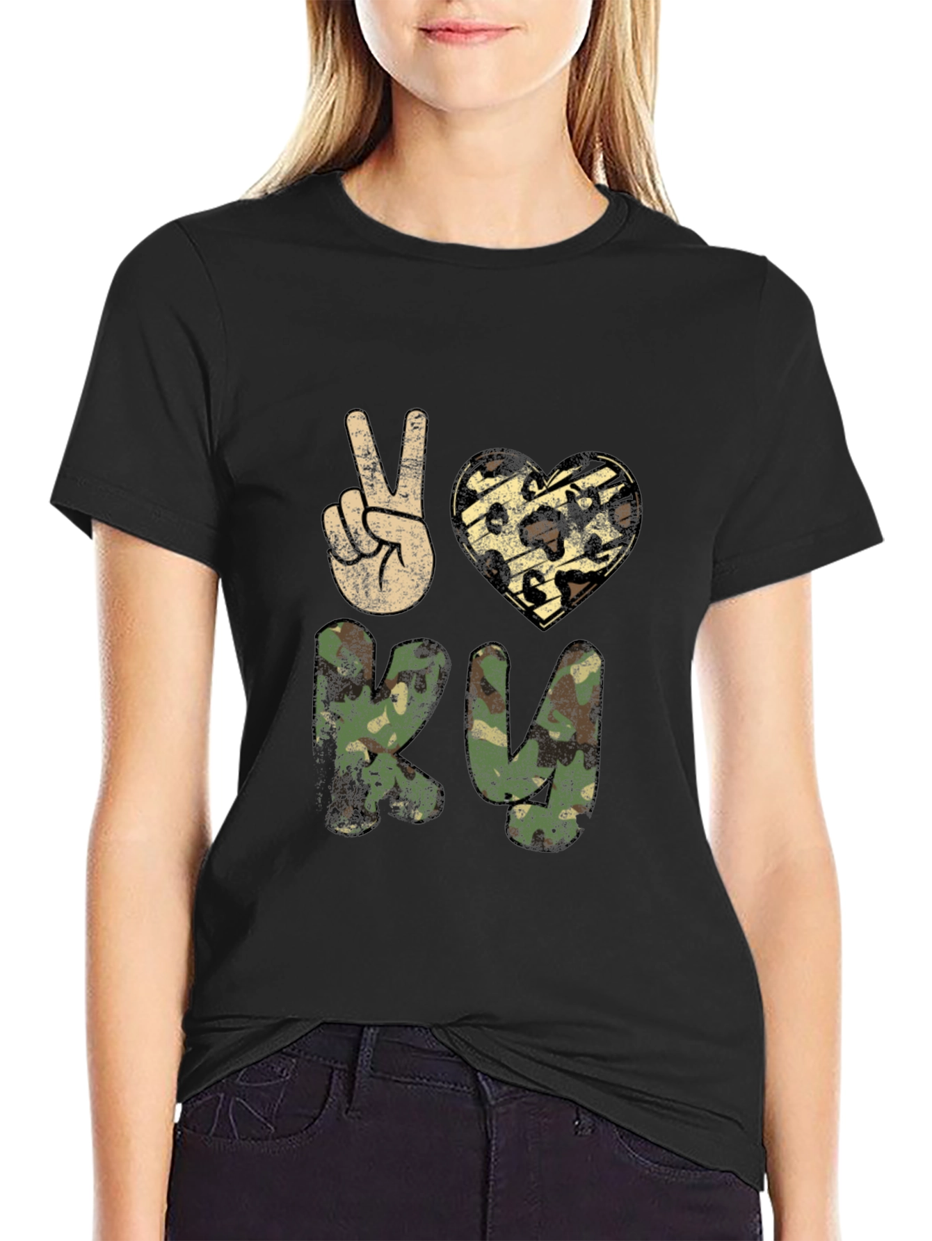 Peace Love RV Camo T-Shirt