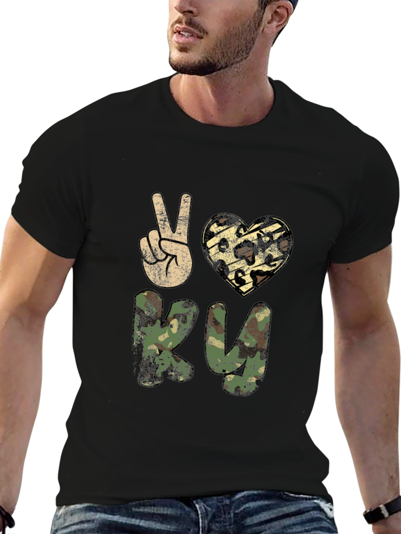 Peace Love RV Camo T-Shirt