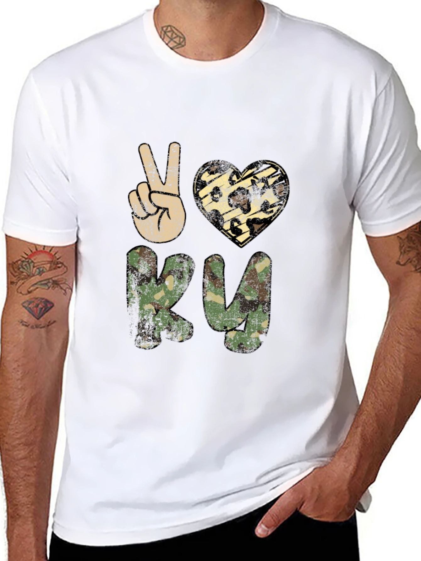 Peace Love RV Camo T-Shirt