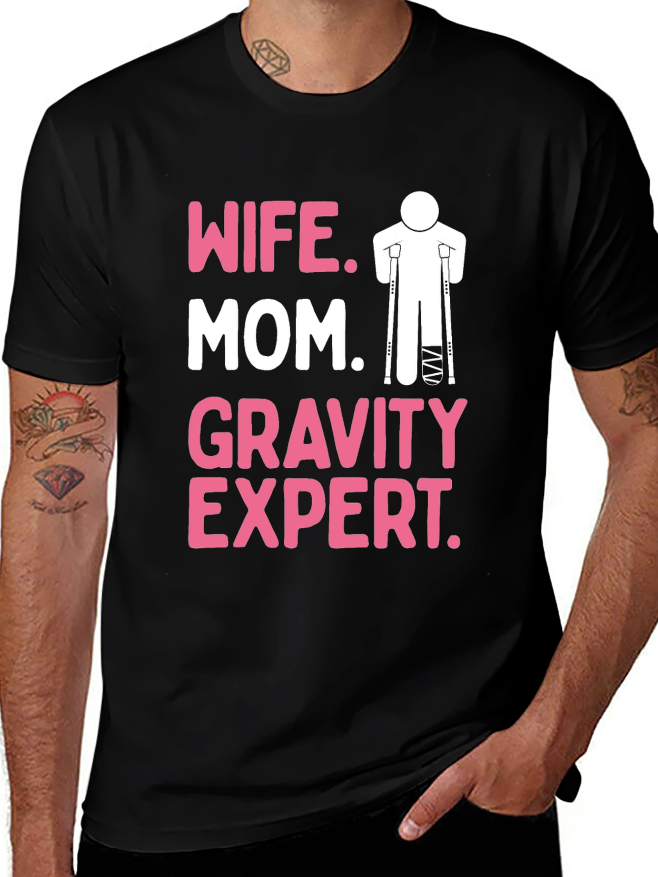 Wife Mom Gravity Expert Humor T-Shirt