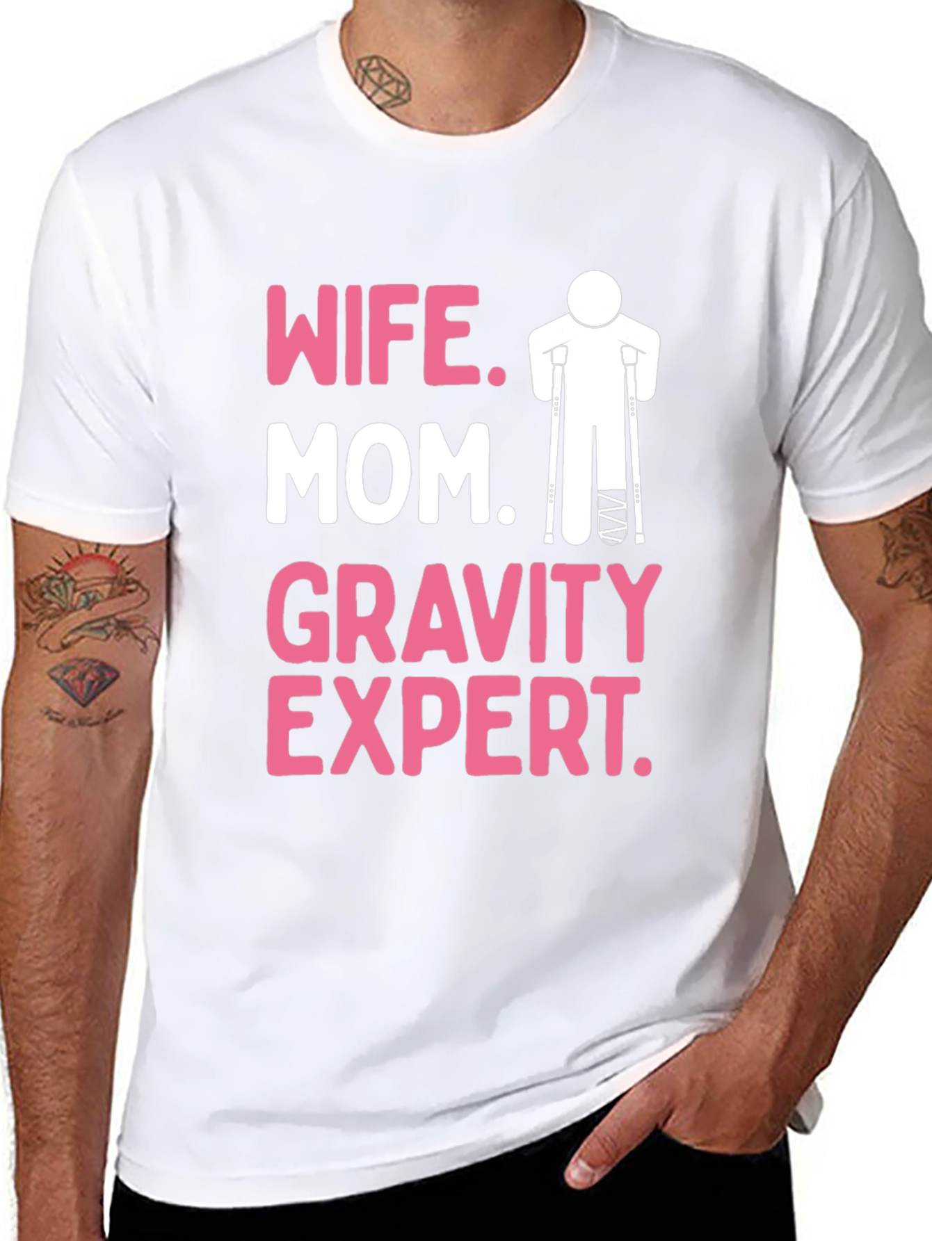 Wife Mom Gravity Expert Humor T-Shirt