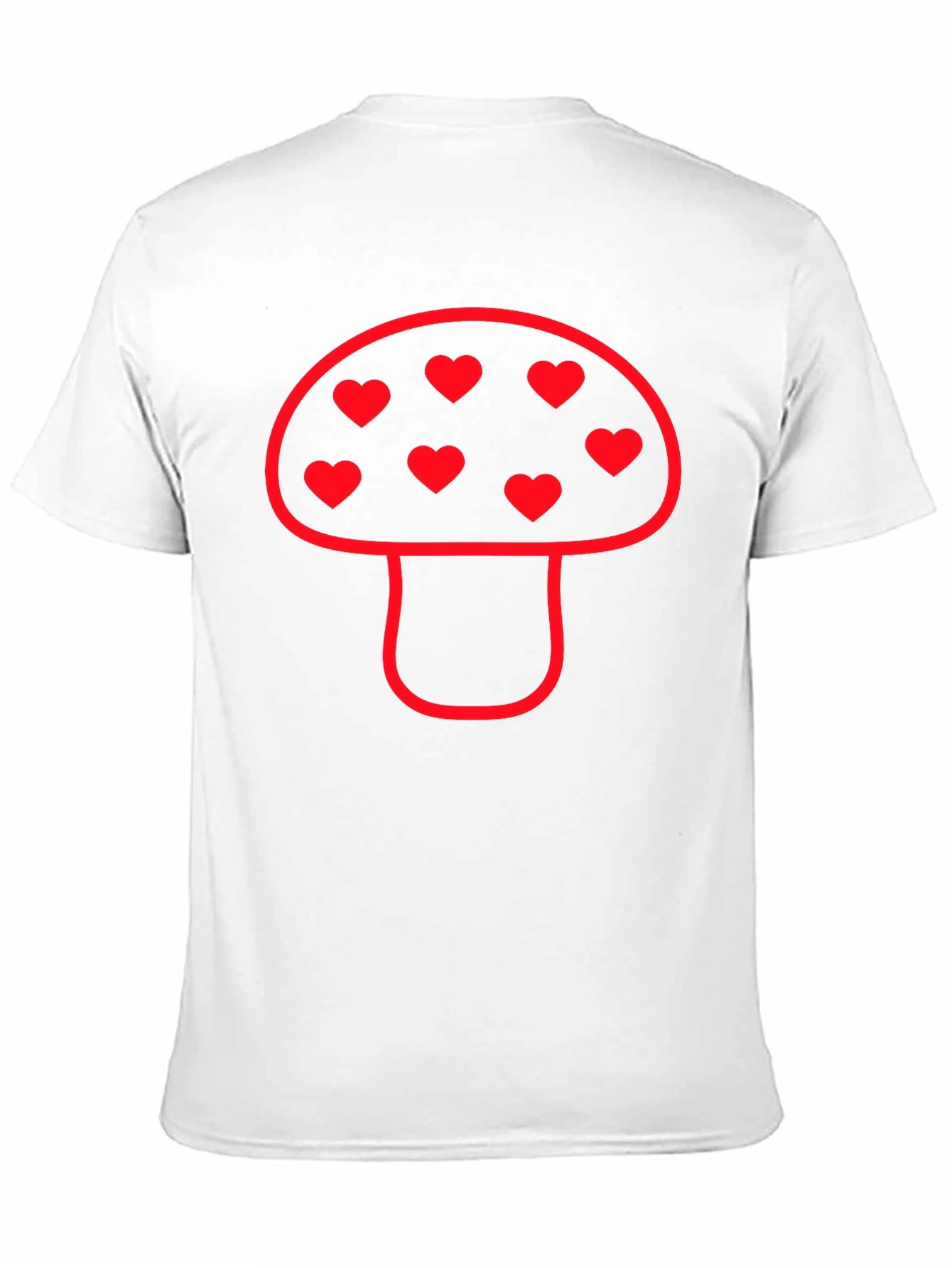 Mushroom Heart Tee - Funky Black T-Shirt