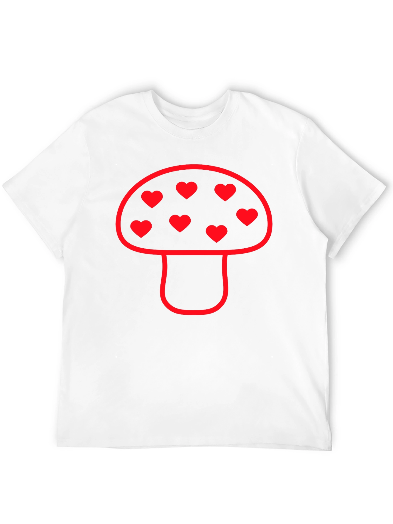 Mushroom Heart Tee - Funky Black T-Shirt