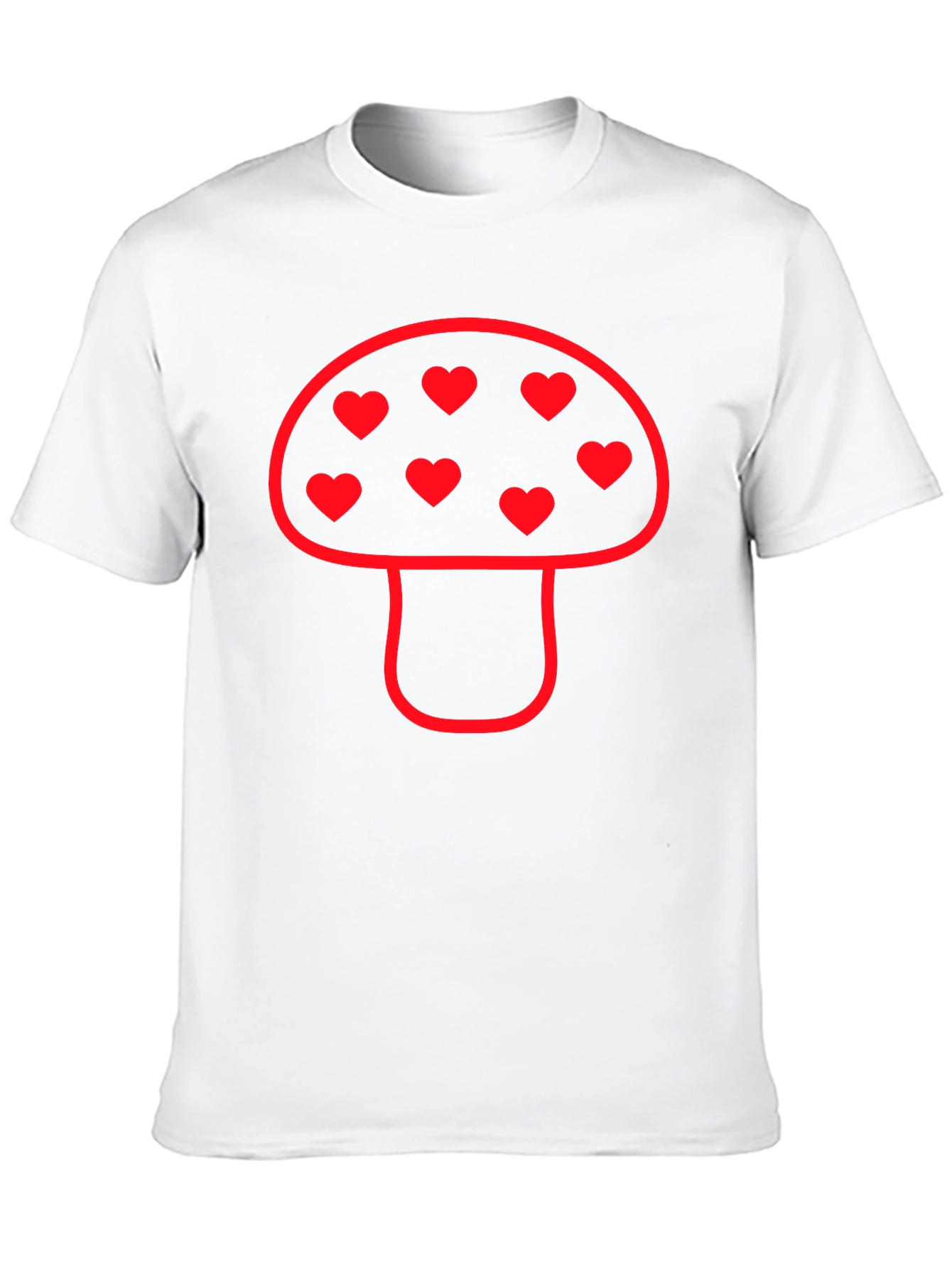 Mushroom Heart Tee - Funky Black T-Shirt