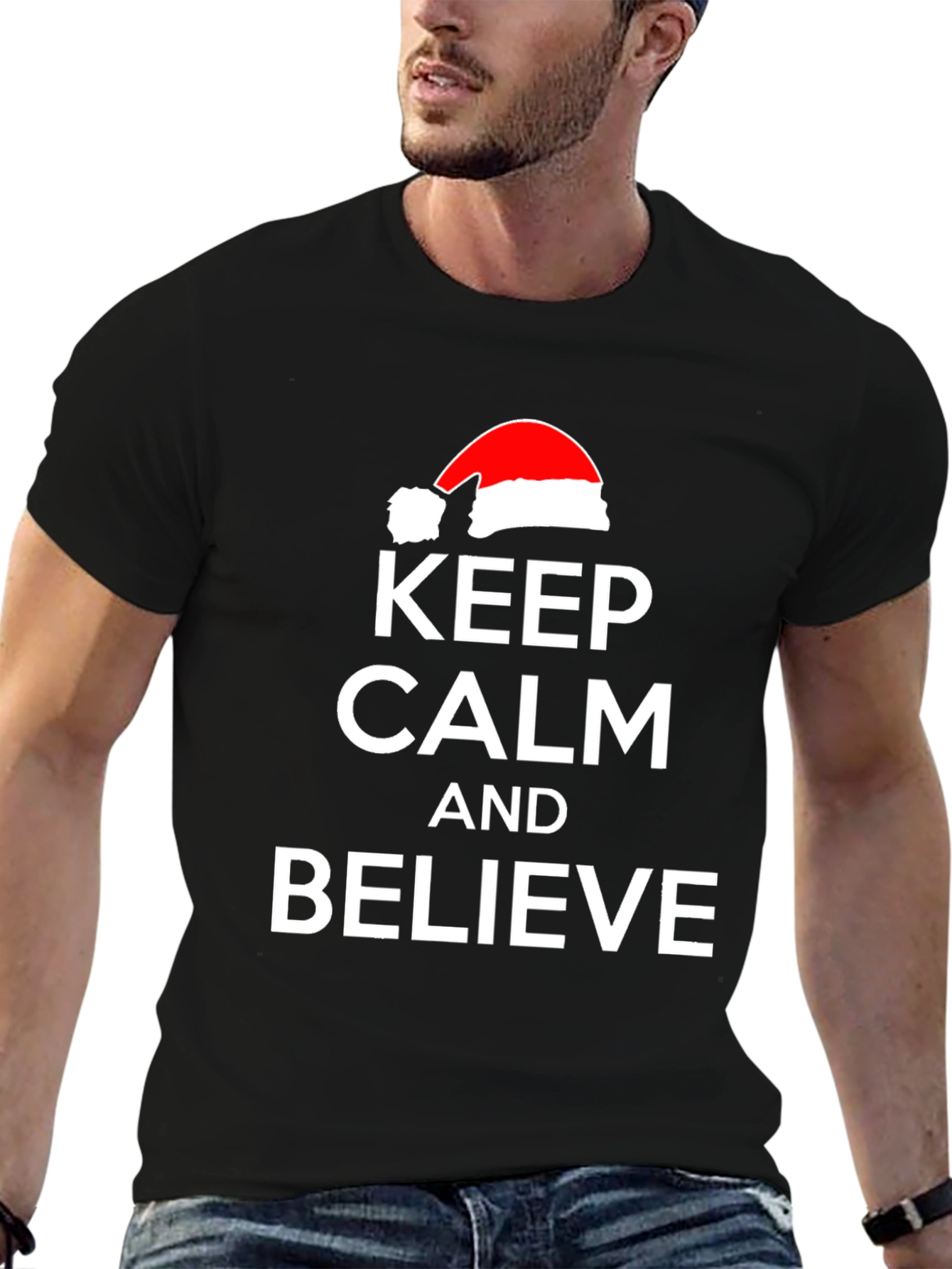 Keep Calm and Believe Christmas T-Shirt