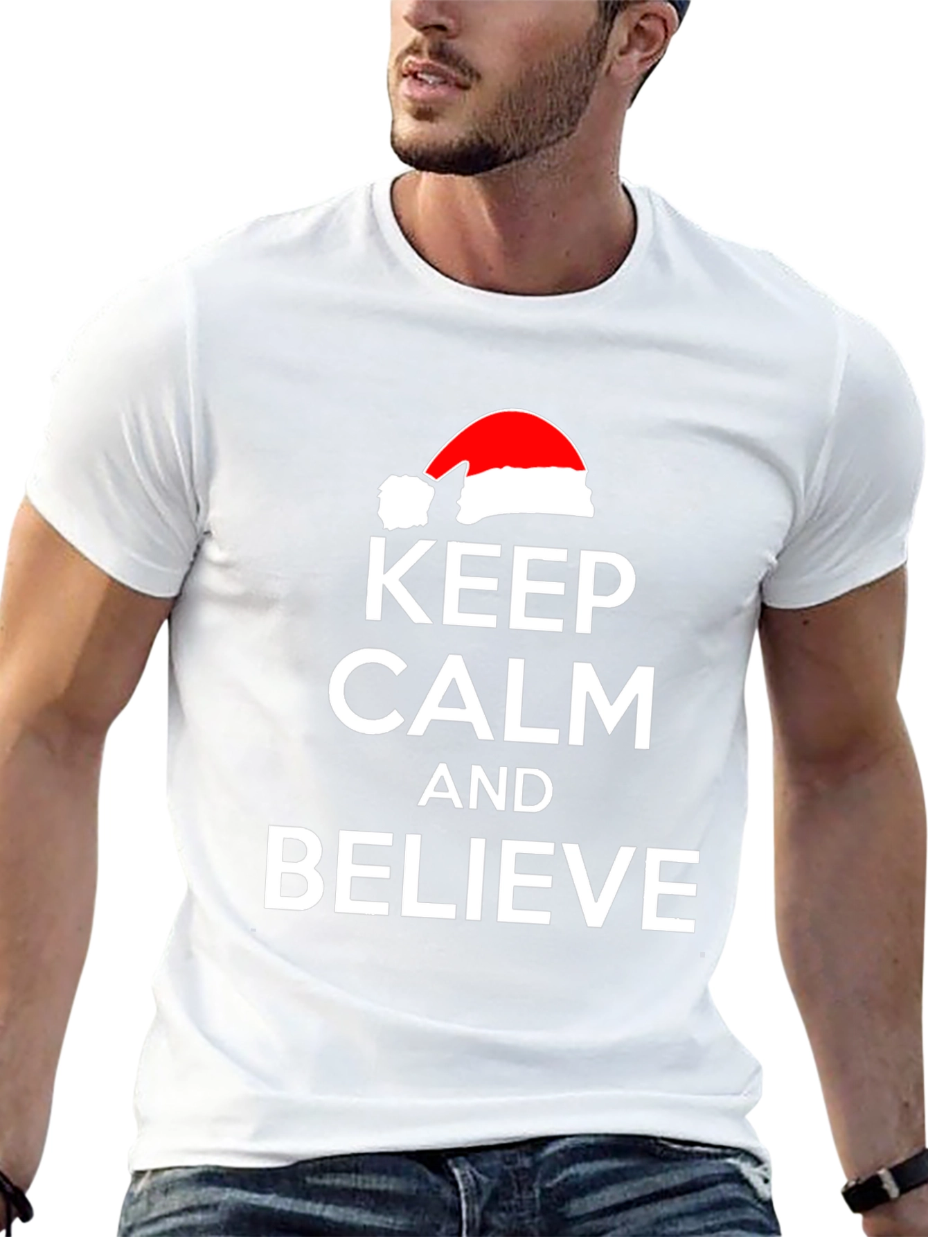 Keep Calm and Believe Christmas T-Shirt