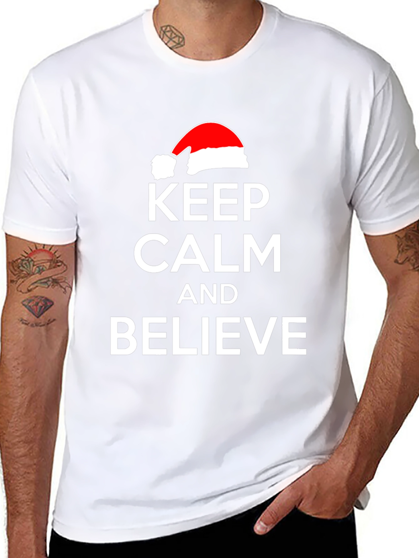 Keep Calm and Believe Christmas T-Shirt
