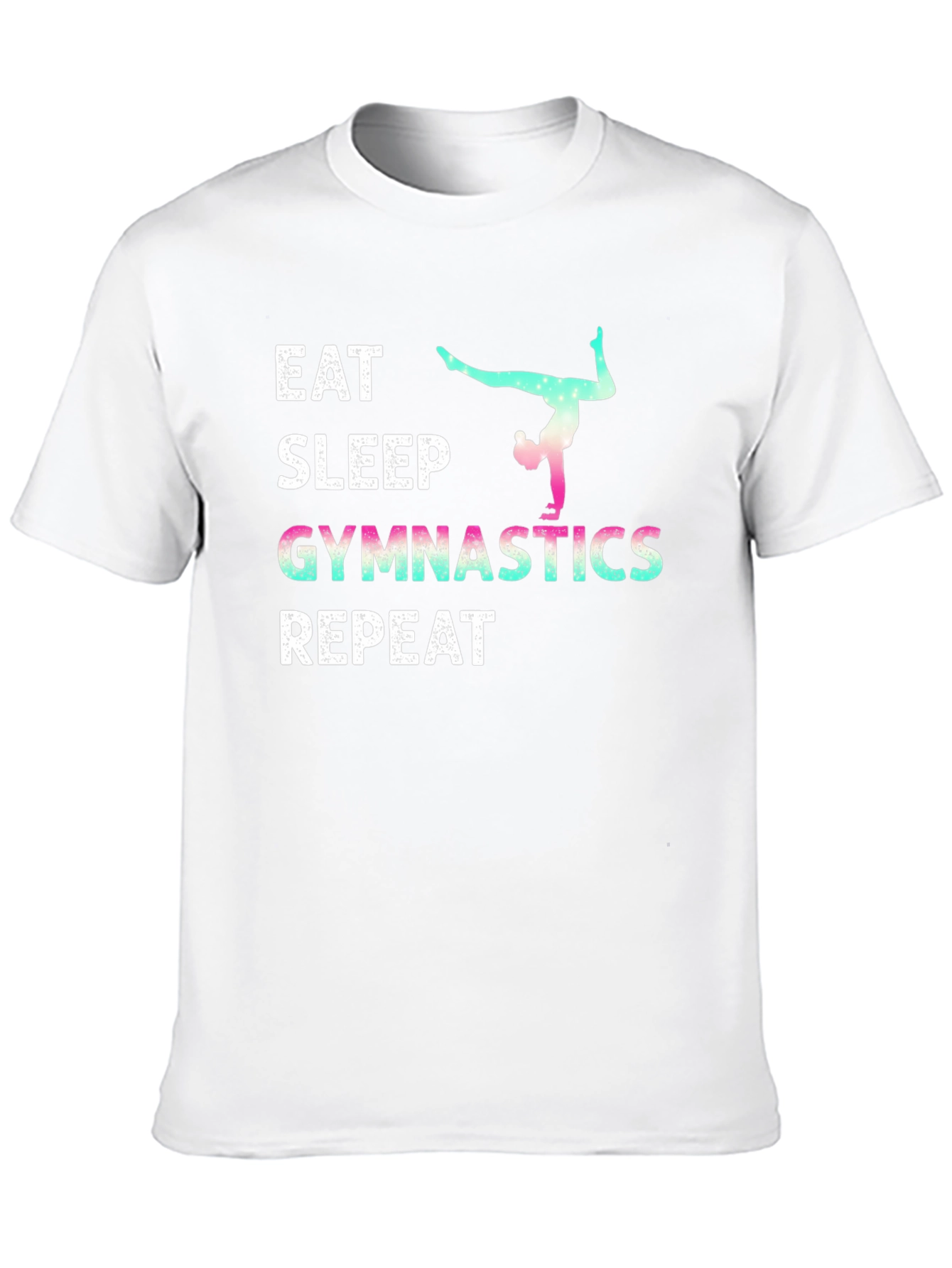Eat Sleep Gymnastics Repeat Black T-Shirt