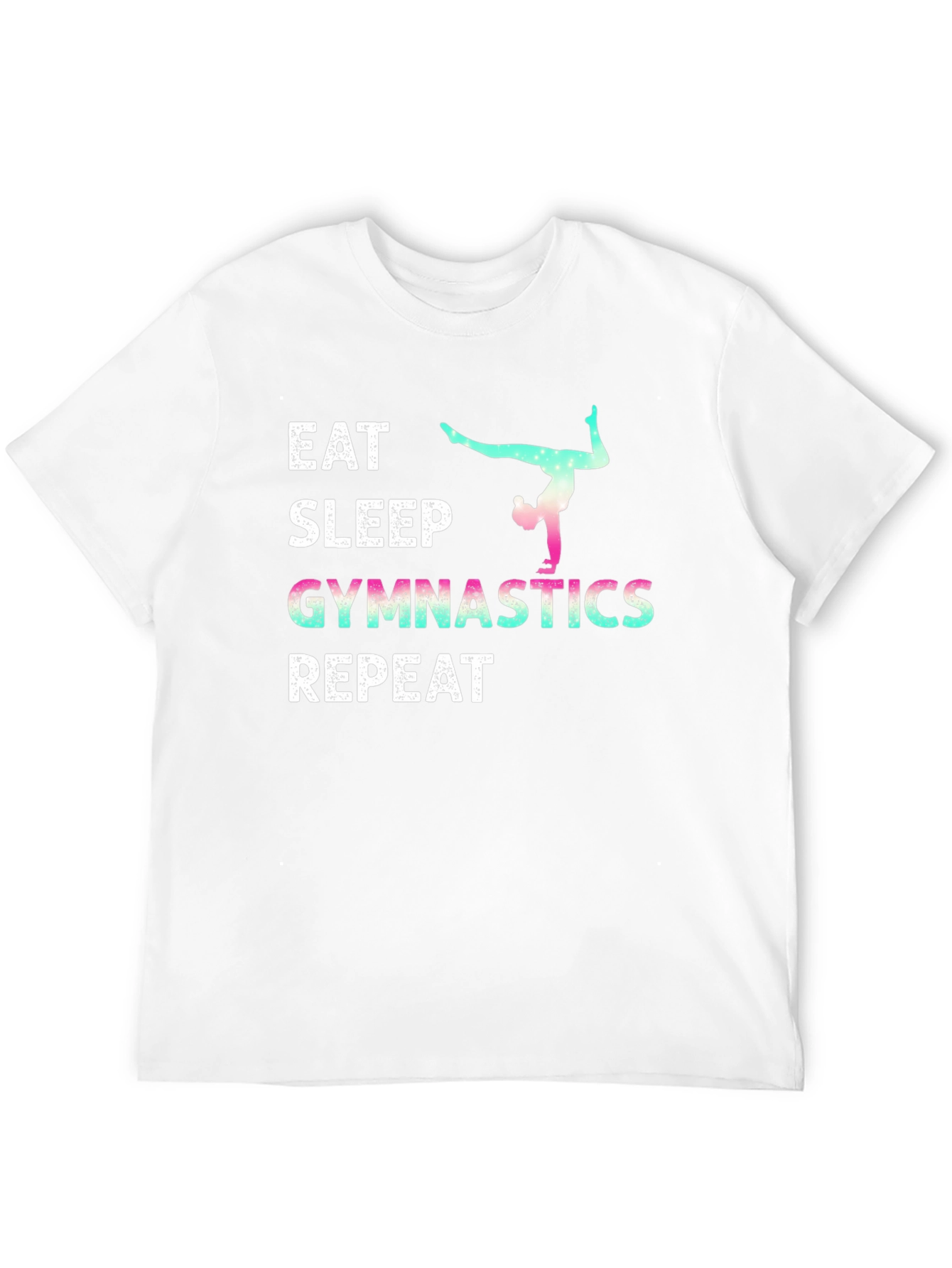 Eat Sleep Gymnastics Repeat Black T-Shirt