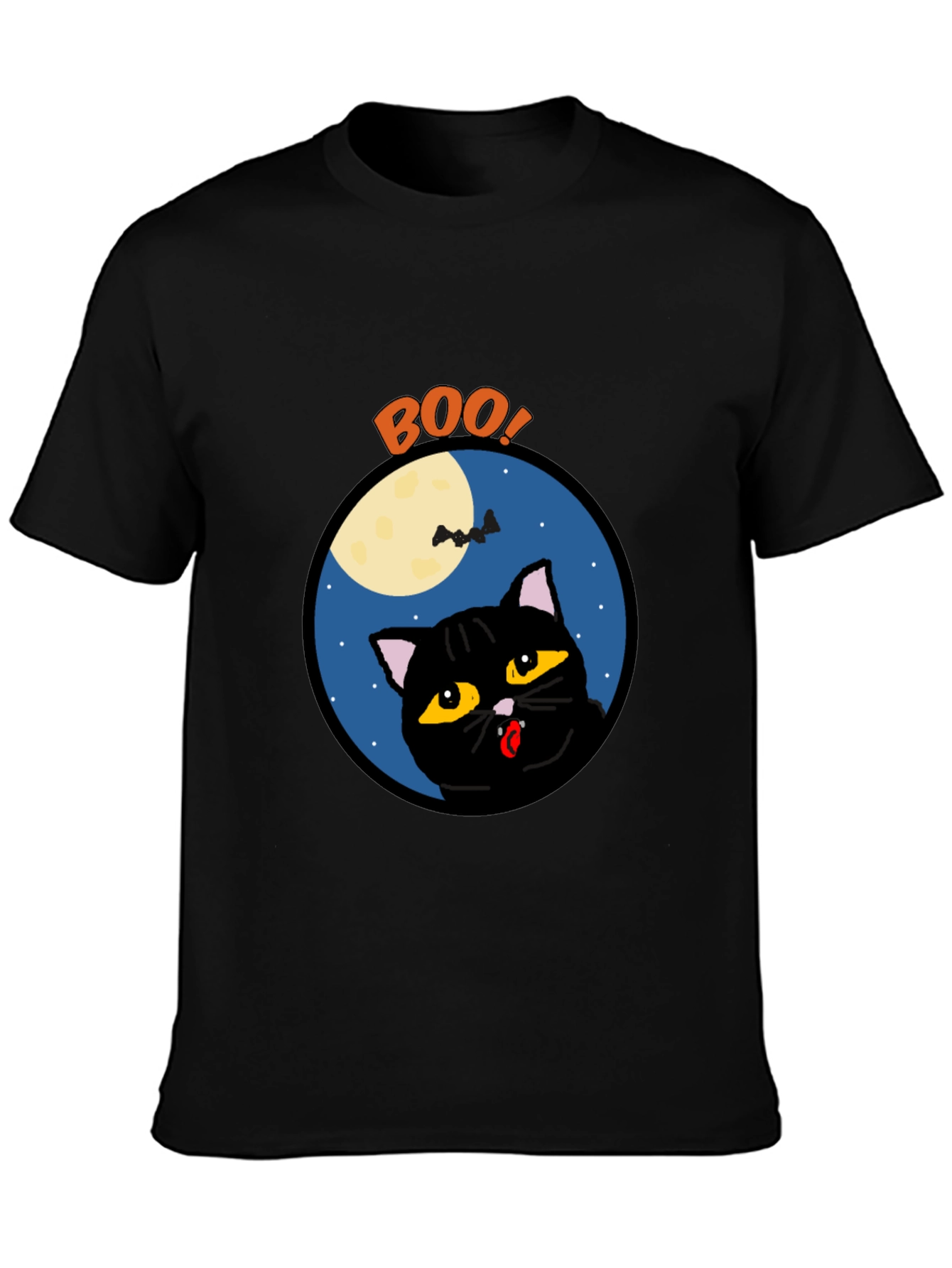 Boo! Halloween Black Cat T-Shirt