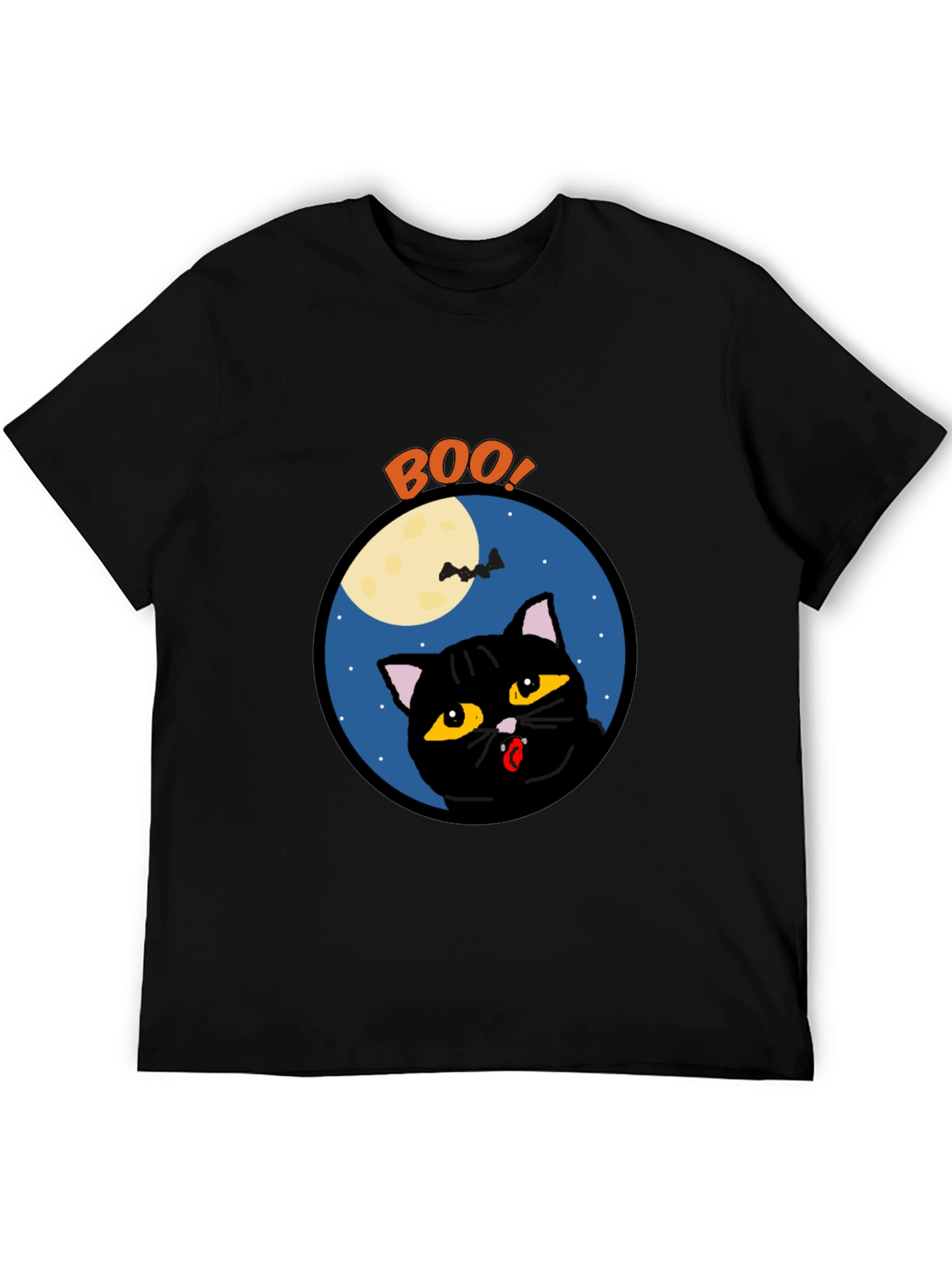 Boo! Halloween Black Cat T-Shirt