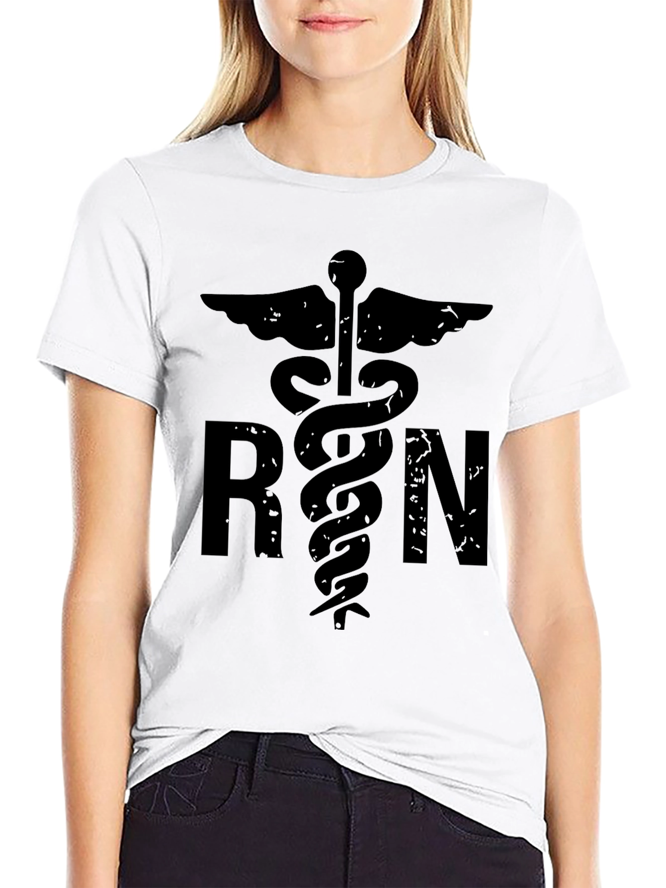 RN Caduceus Symbol Black T-Shirt