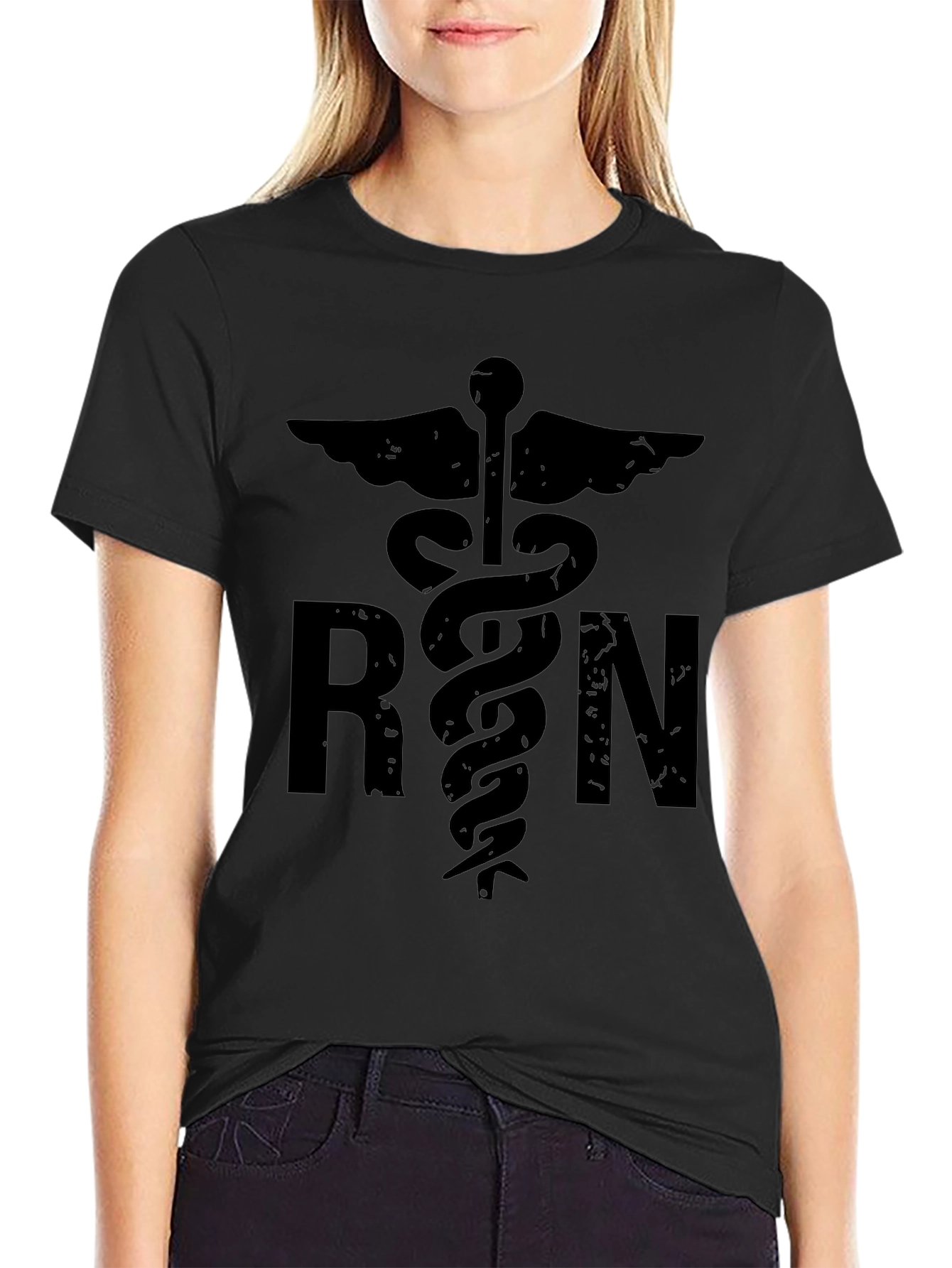 RN Caduceus Symbol Black T-Shirt