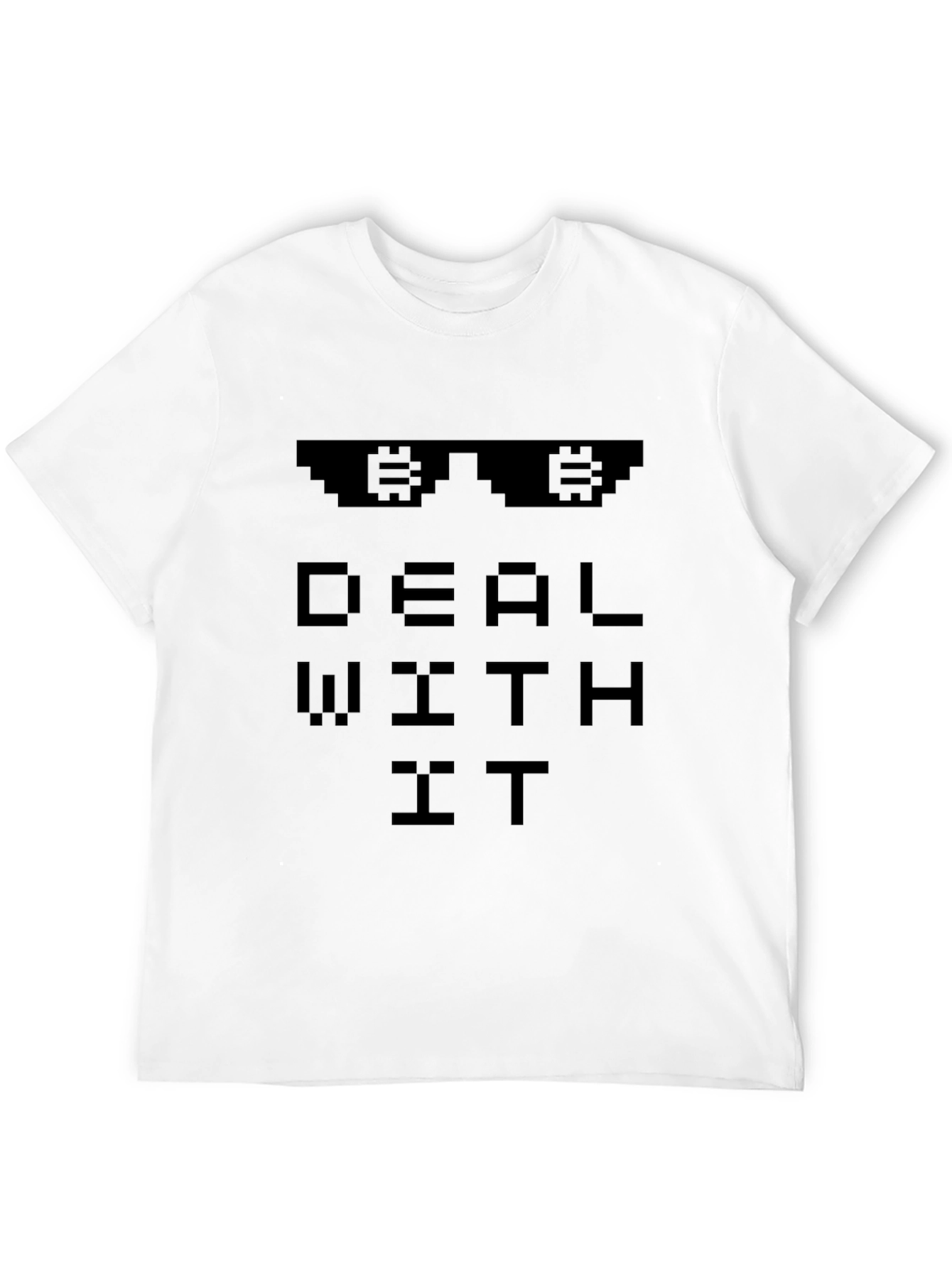 Deal With It Bitcoin Pixel T-Shirt