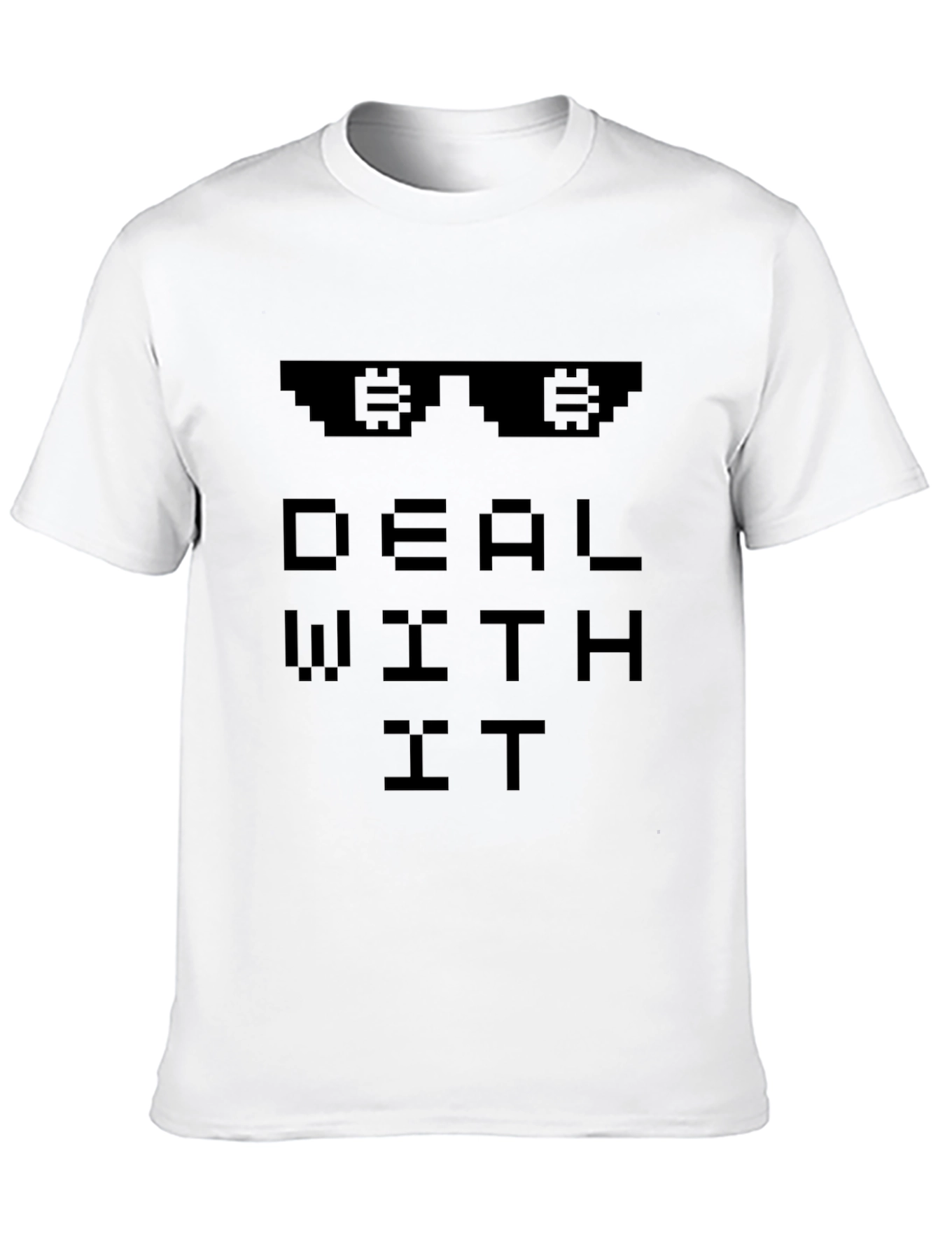 Deal With It Bitcoin Pixel T-Shirt