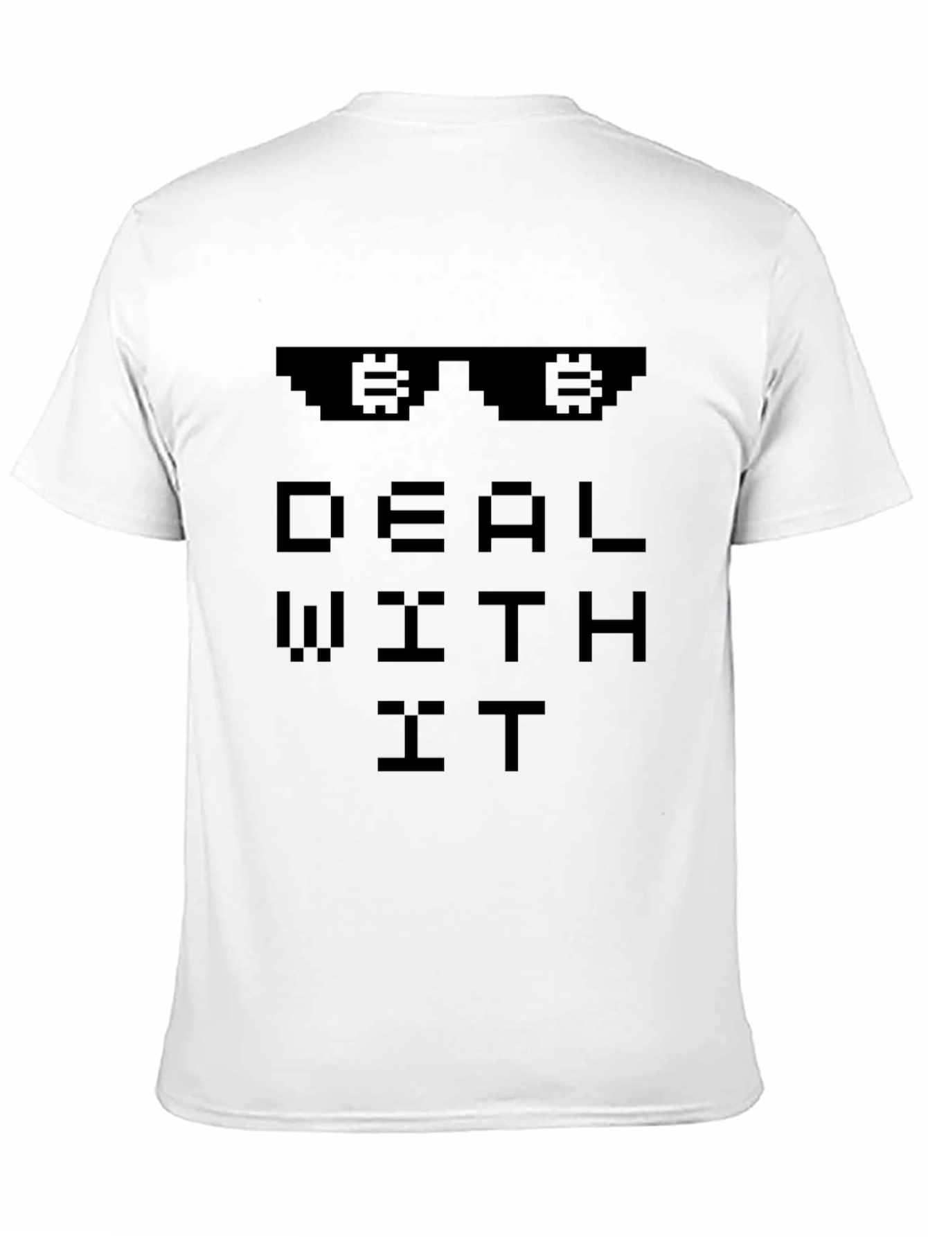 Deal With It Bitcoin Pixel T-Shirt