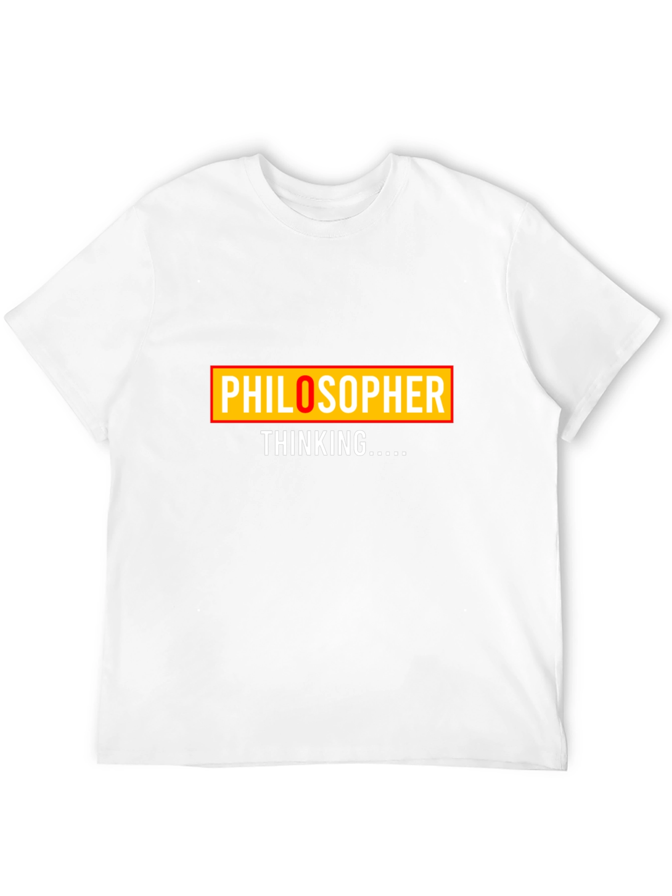 Philosopher Thinking Graphic Tee - Black Cotton T-Shirt