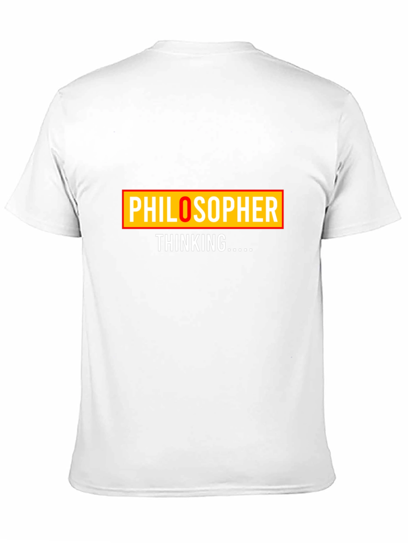 Philosopher Thinking Graphic Tee - Black Cotton T-Shirt