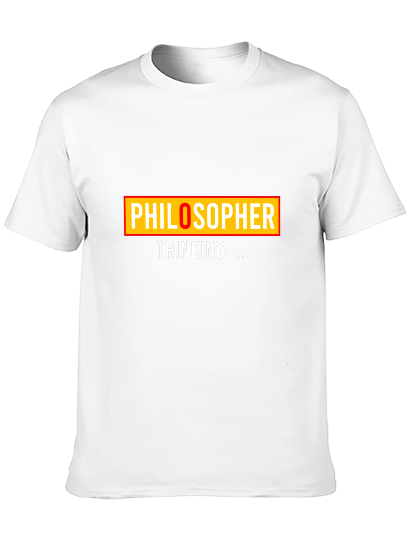 Philosopher Thinking Graphic Tee - Black Cotton T-Shirt
