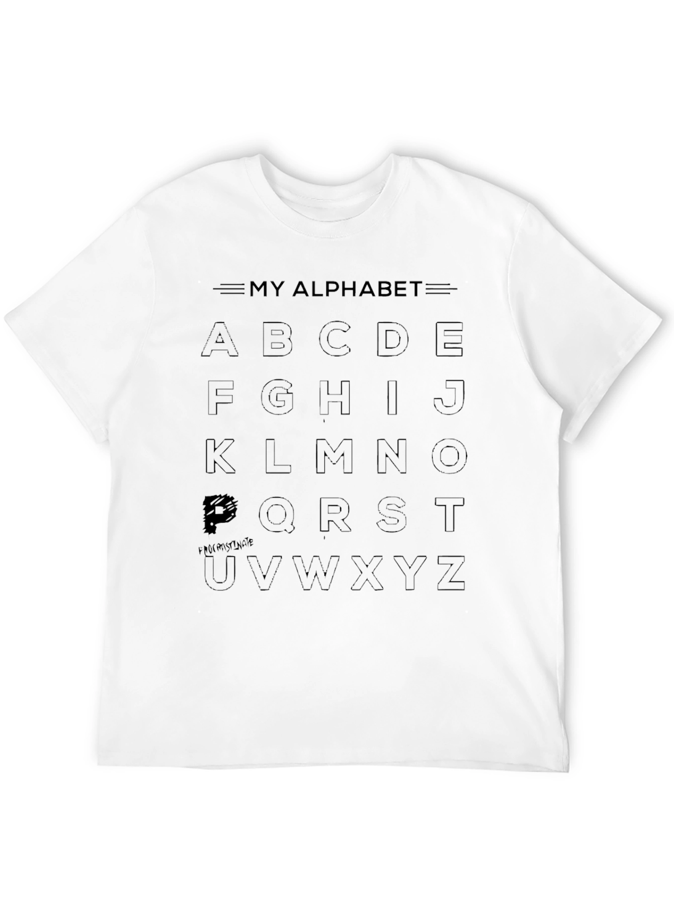 My Alphabet Black Graphic T-Shirt