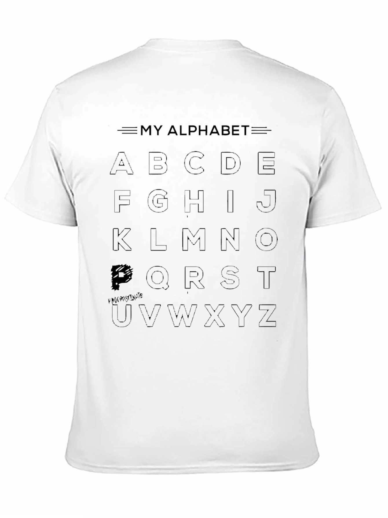 My Alphabet Black Graphic T-Shirt