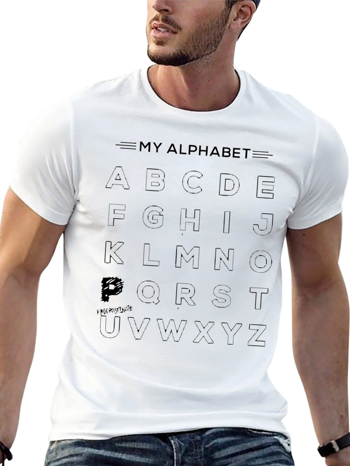 My Alphabet Black Graphic T-Shirt