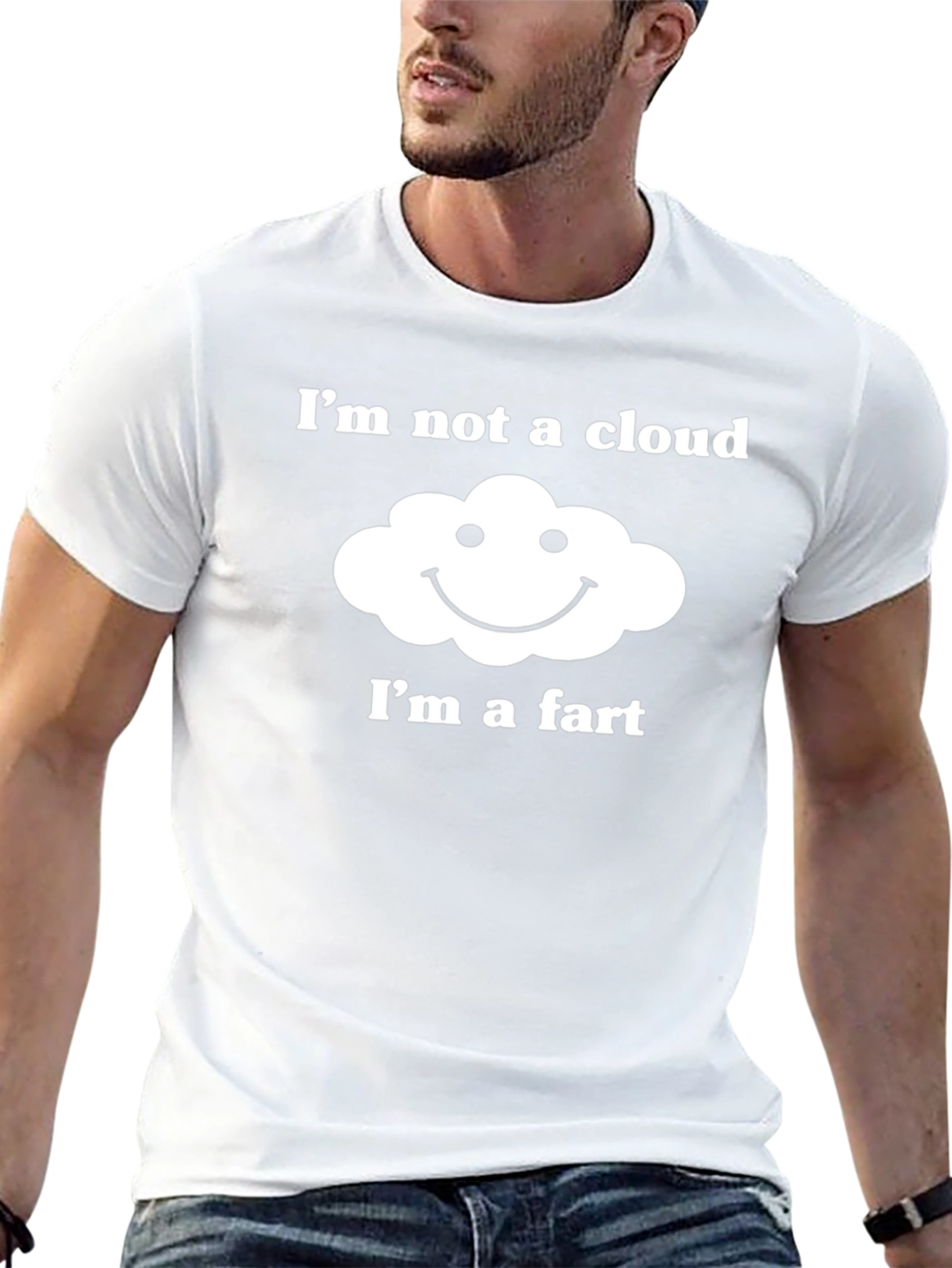 Humorous Im Not a Cloud Graphic T-Shirt