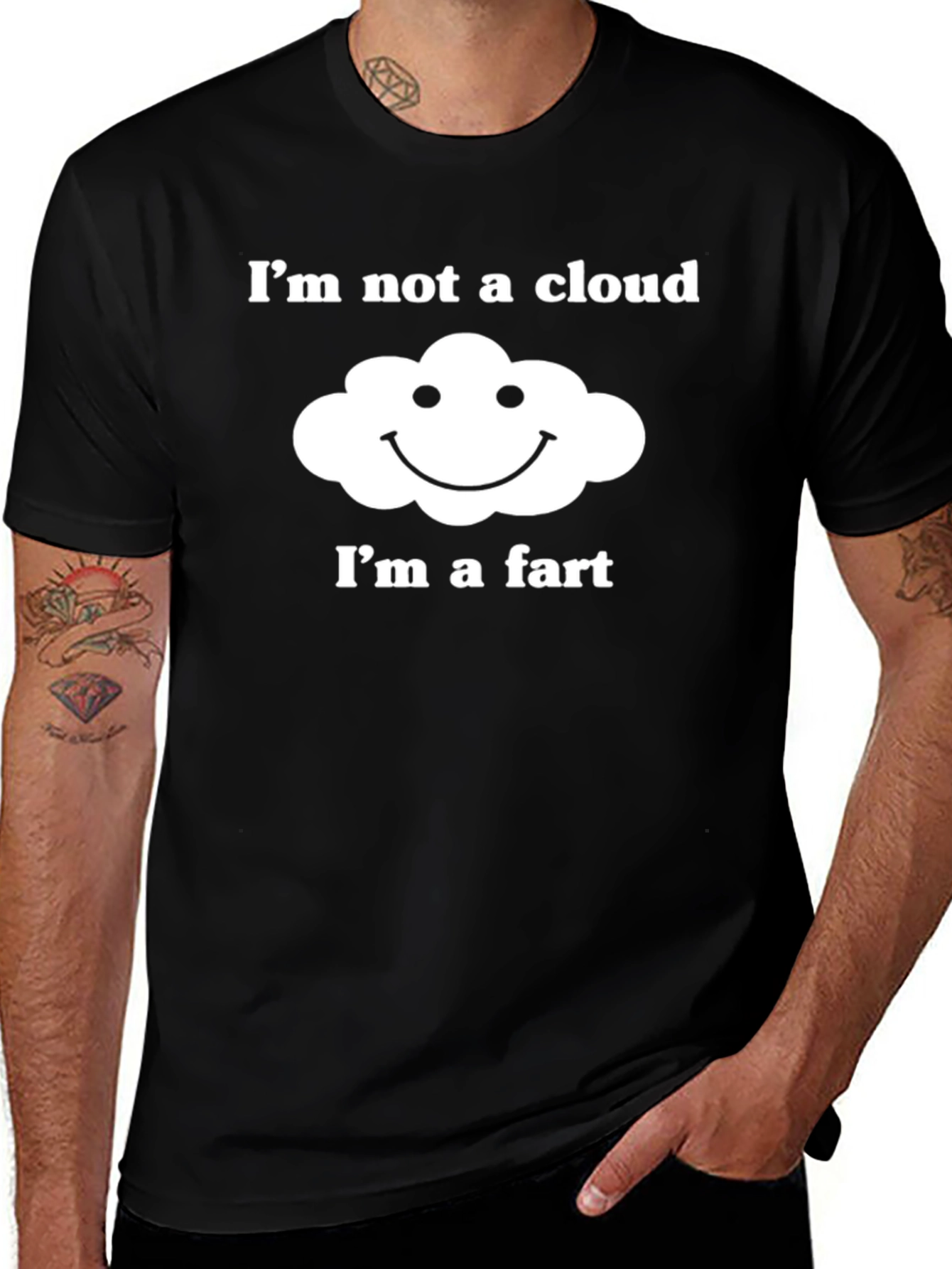 Humorous Im Not a Cloud Graphic T-Shirt