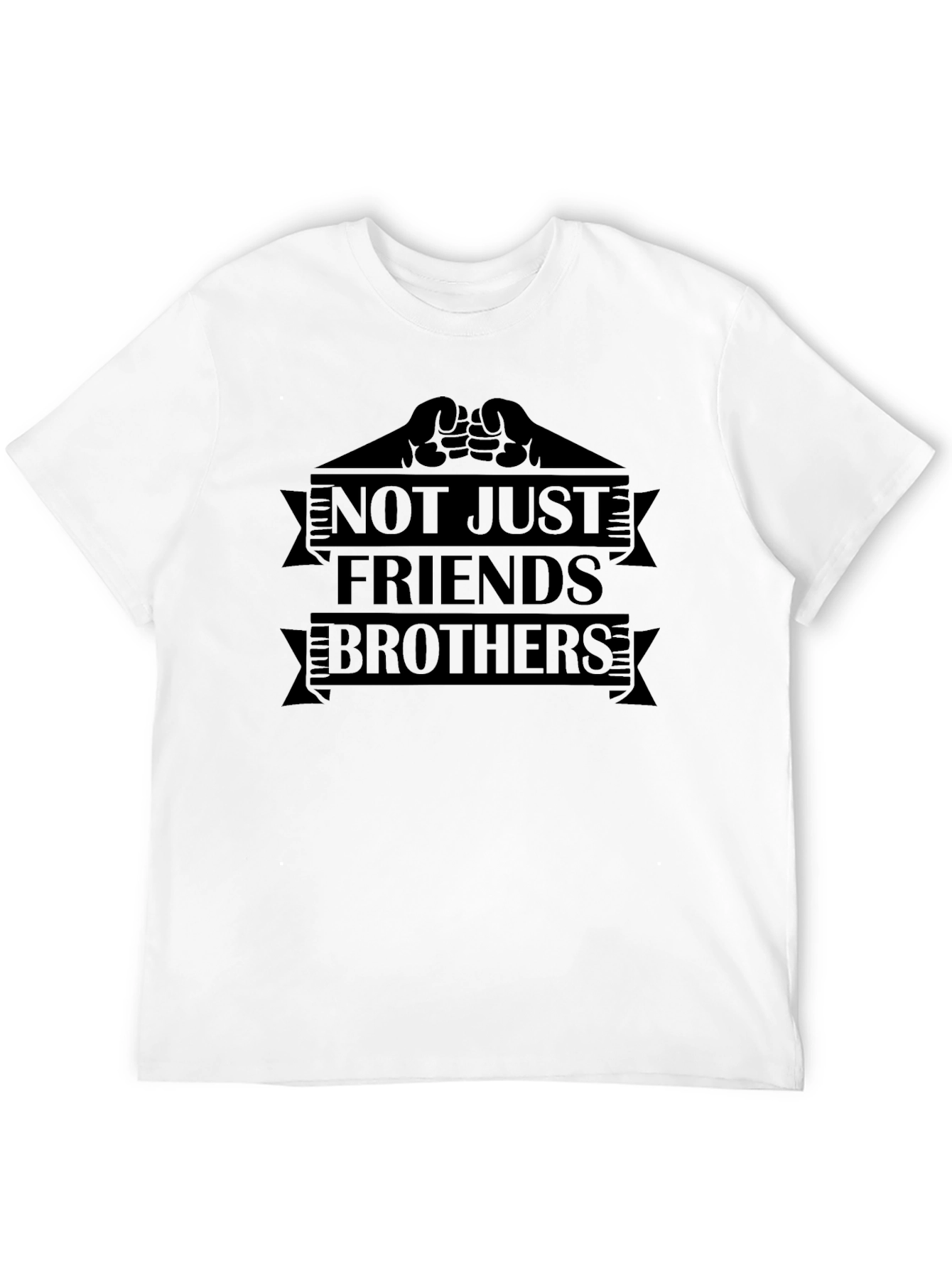 Not Just Friends Brothers T-Shirt Black Graphic Tee