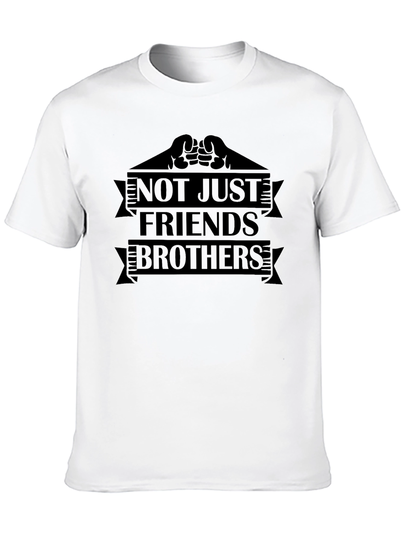 Not Just Friends Brothers T-Shirt Black Graphic Tee