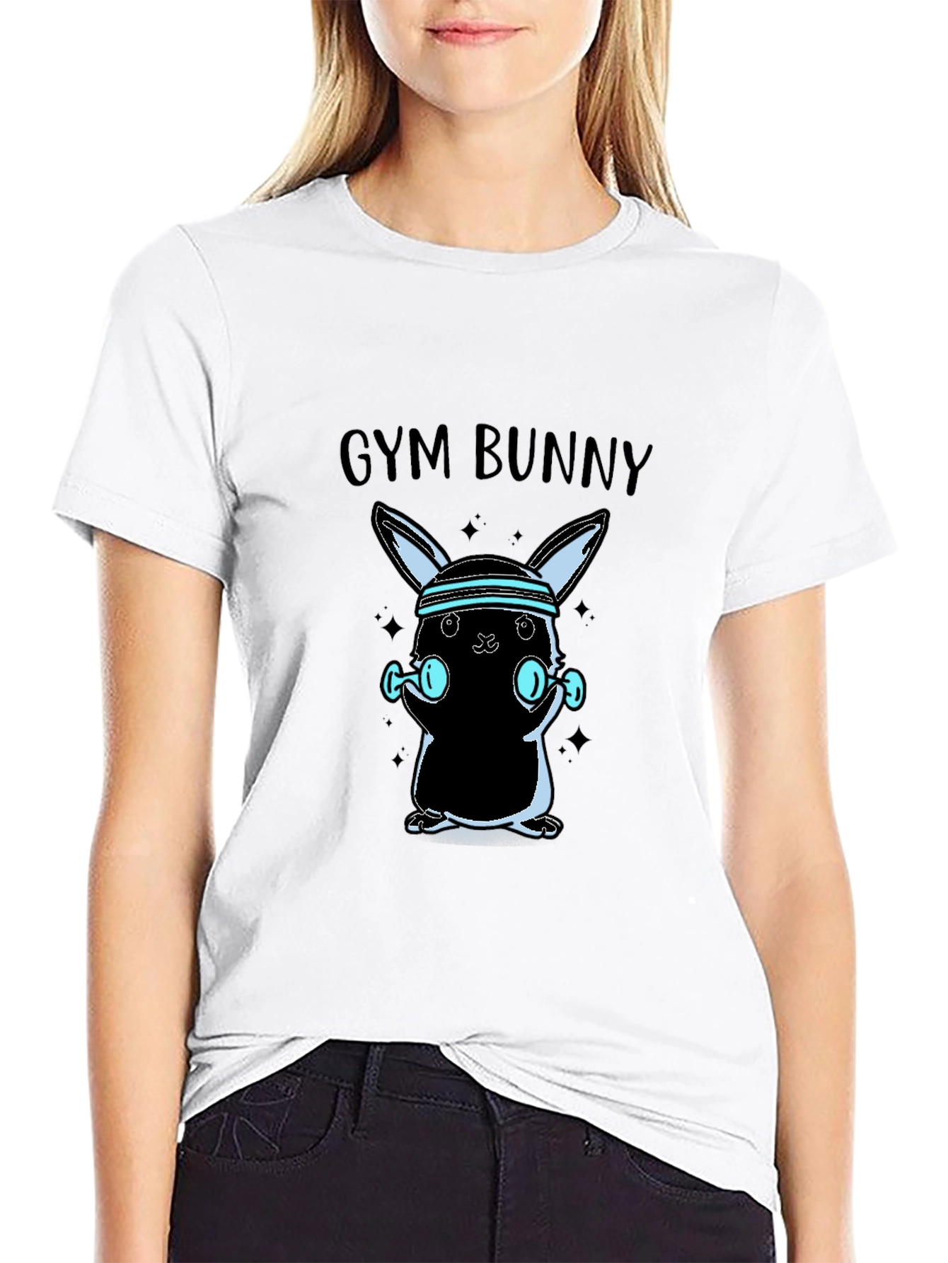 Gym Bunny T-Shirt - Fitness Rabbit Tee