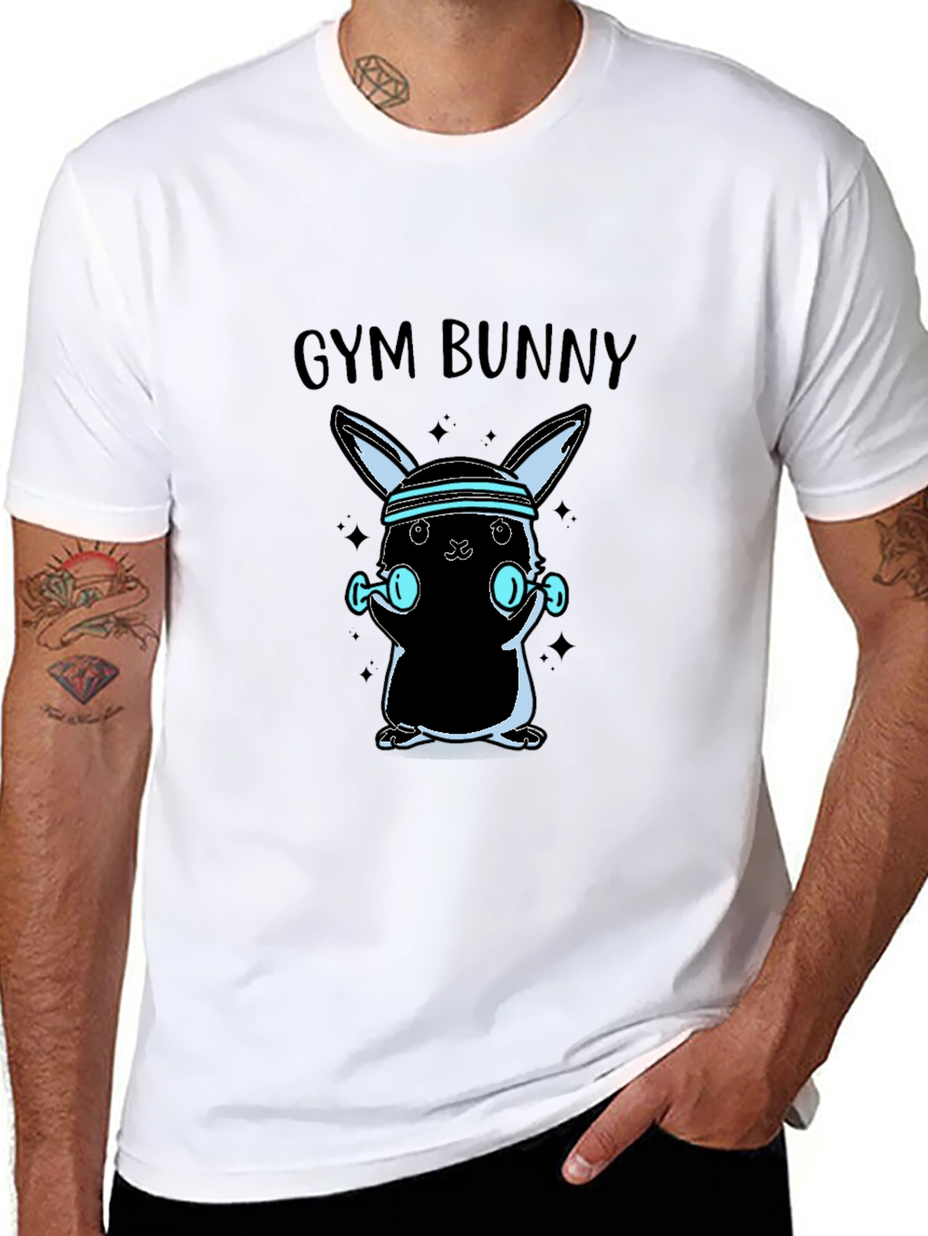 Gym Bunny T-Shirt - Fitness Rabbit Tee