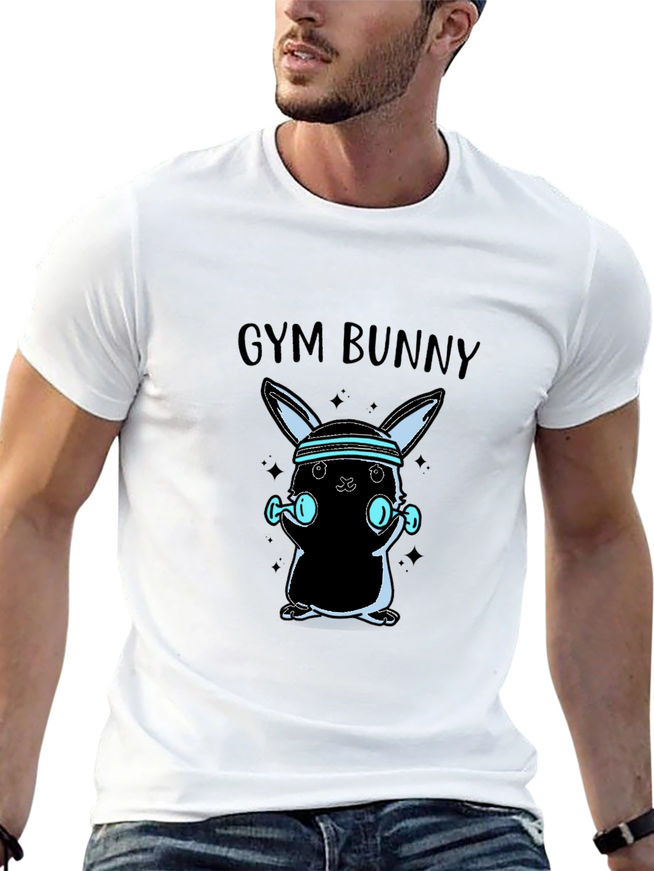 Gym Bunny T-Shirt - Fitness Rabbit Tee