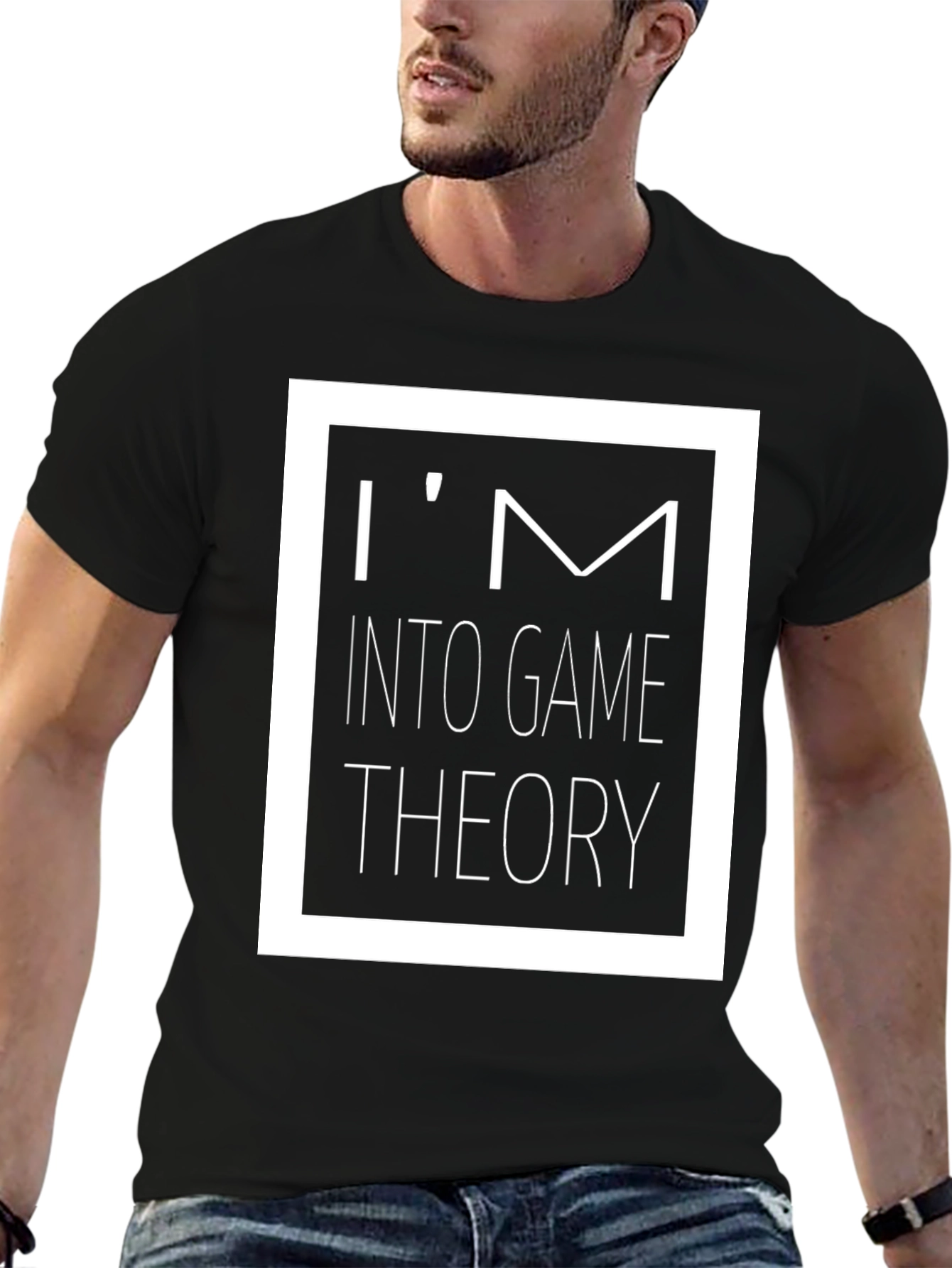 Im Into Game Theory Black Graphic T-Shirt