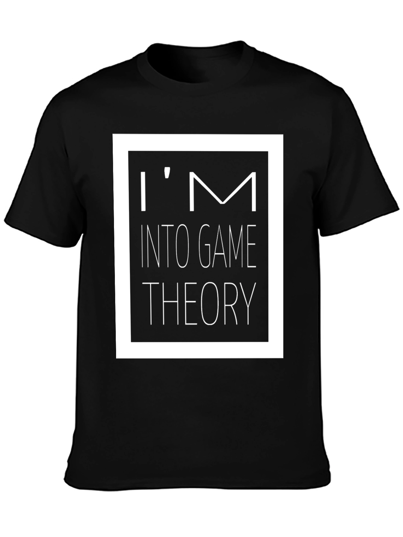 Im Into Game Theory Black Graphic T-Shirt