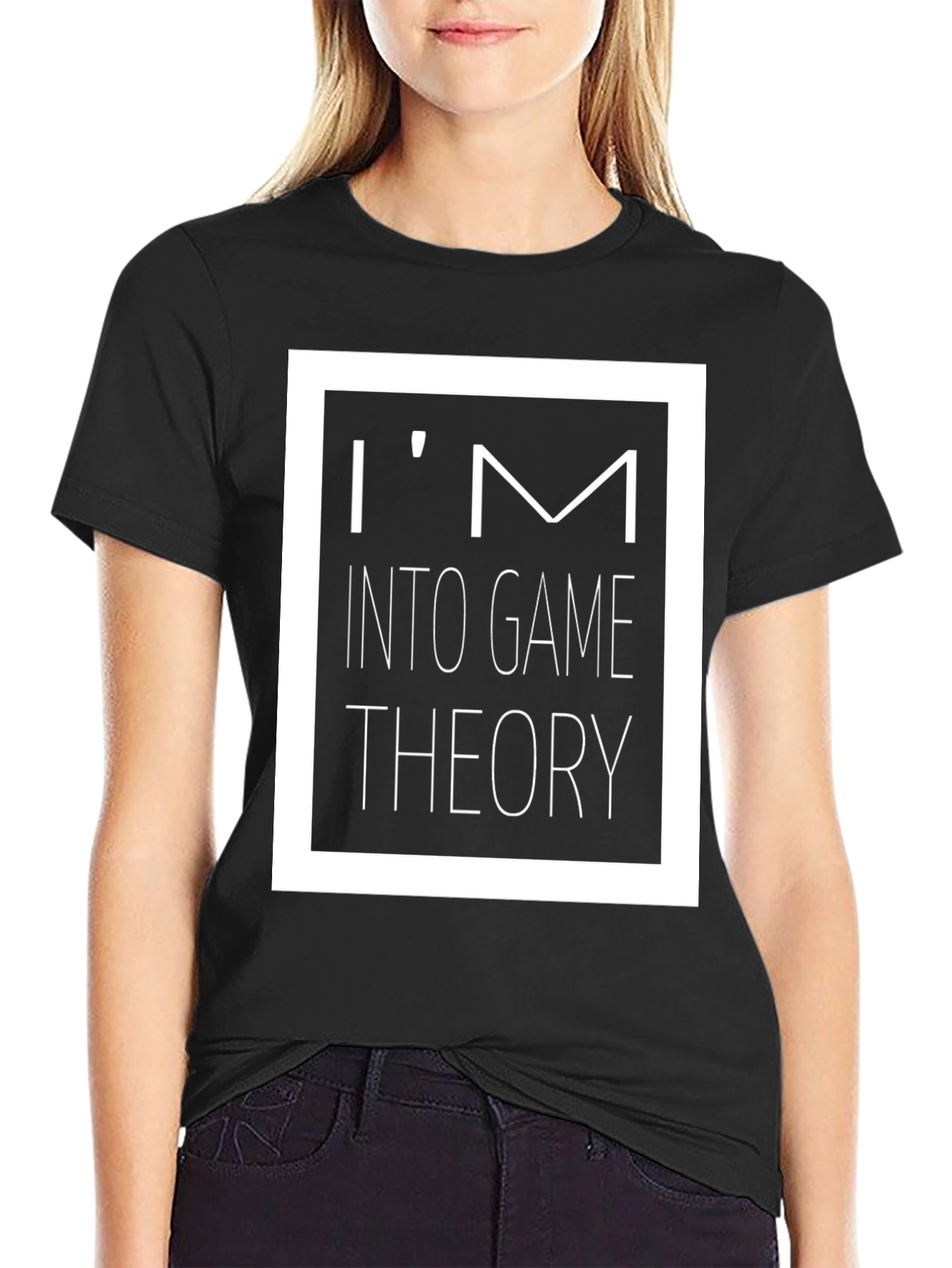 Im Into Game Theory Black Graphic T-Shirt