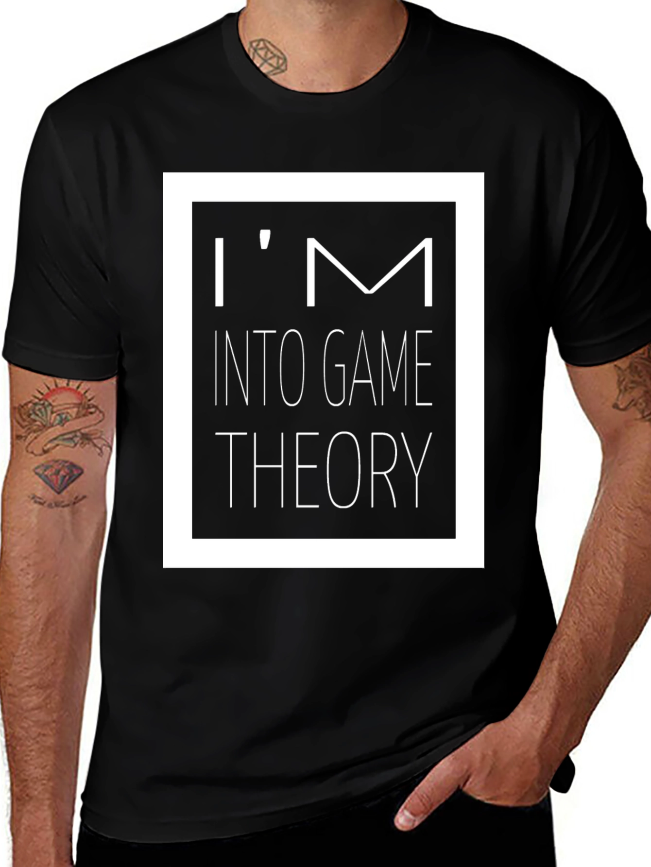 Im Into Game Theory Black Graphic T-Shirt