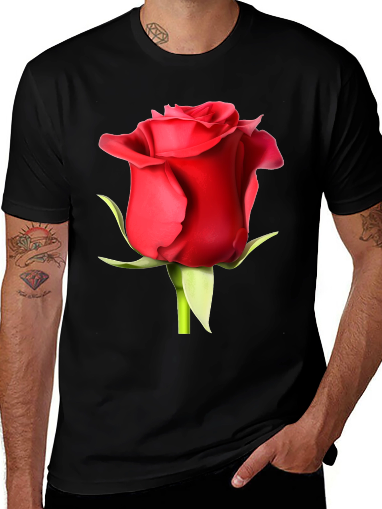 Red Rose Graphic T-Shirt