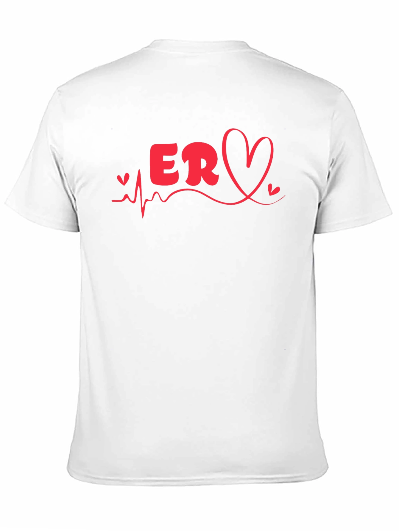 ER Nurse Heartbeat Graphic T-Shirt - Black