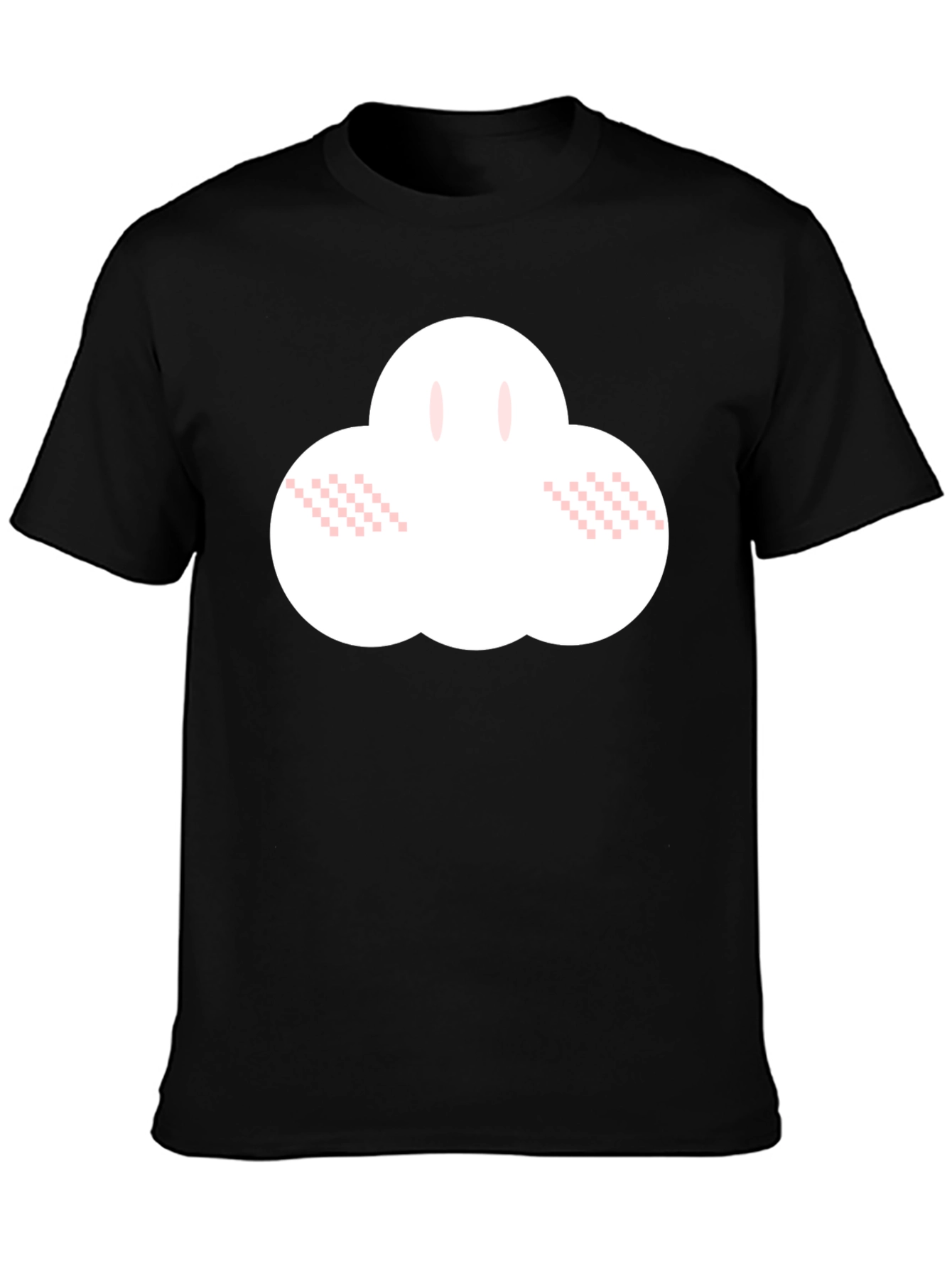 Cute Cloud Graphic Black T-Shirt
