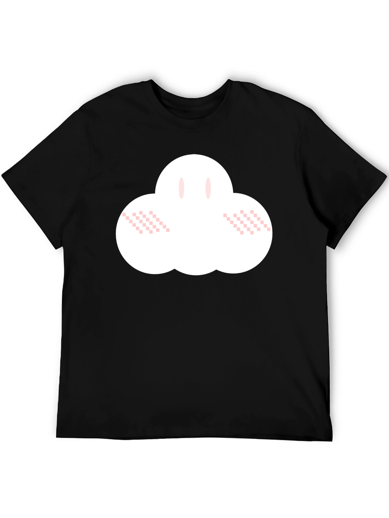 Cute Cloud Graphic Black T-Shirt