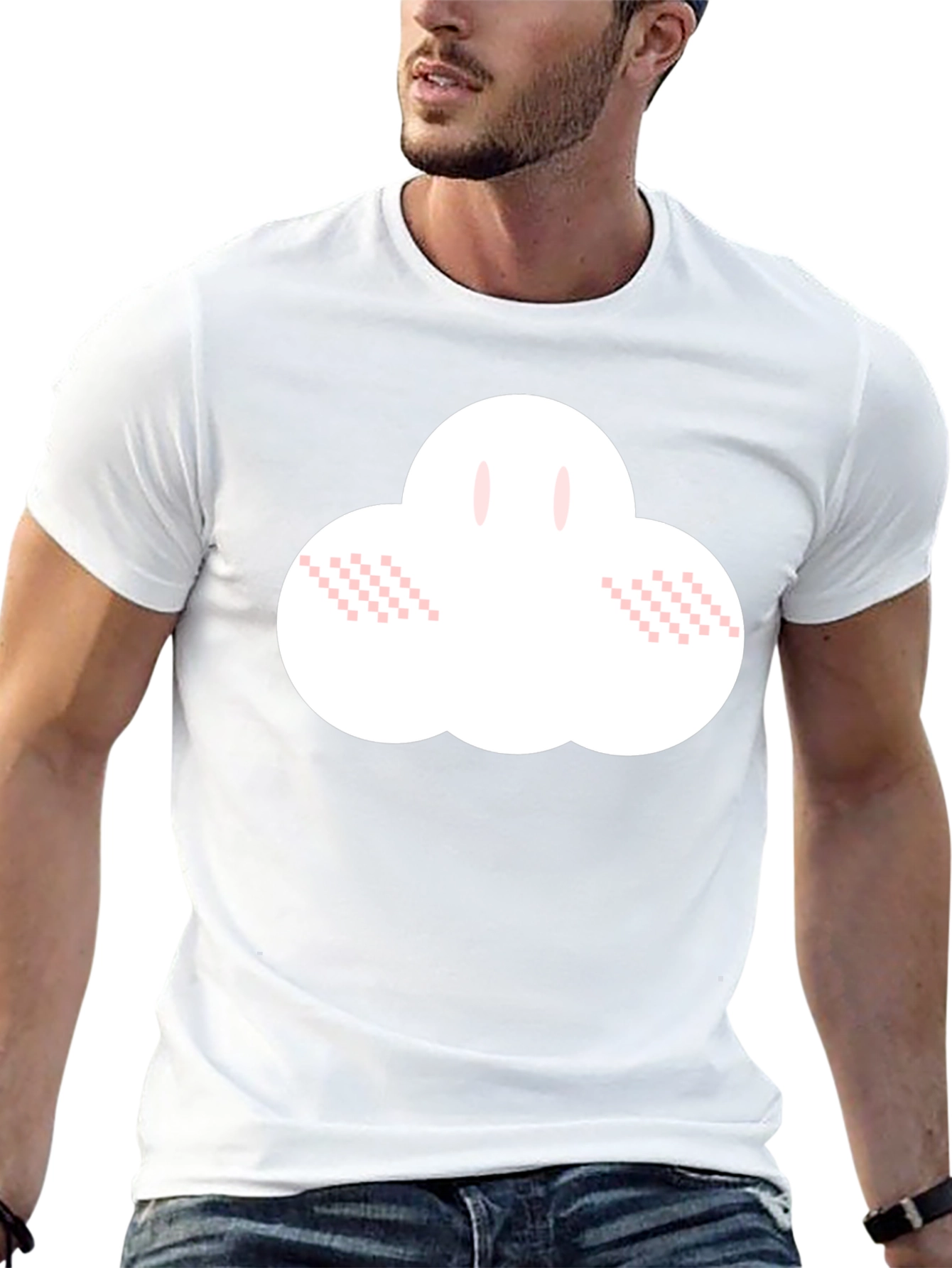 Cute Cloud Graphic Black T-Shirt